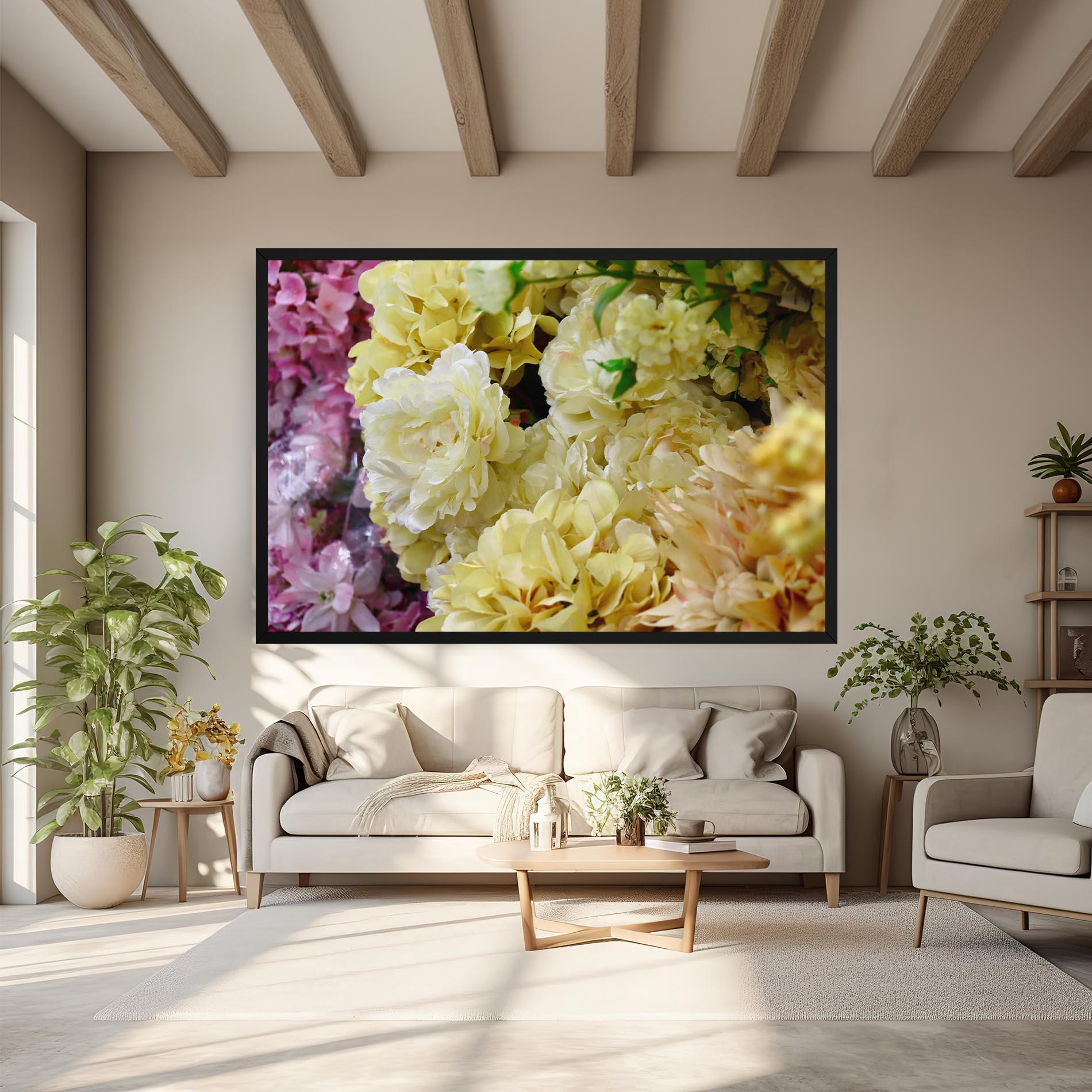 Vászonkép Beautiful Yellow Pastel mockup 6