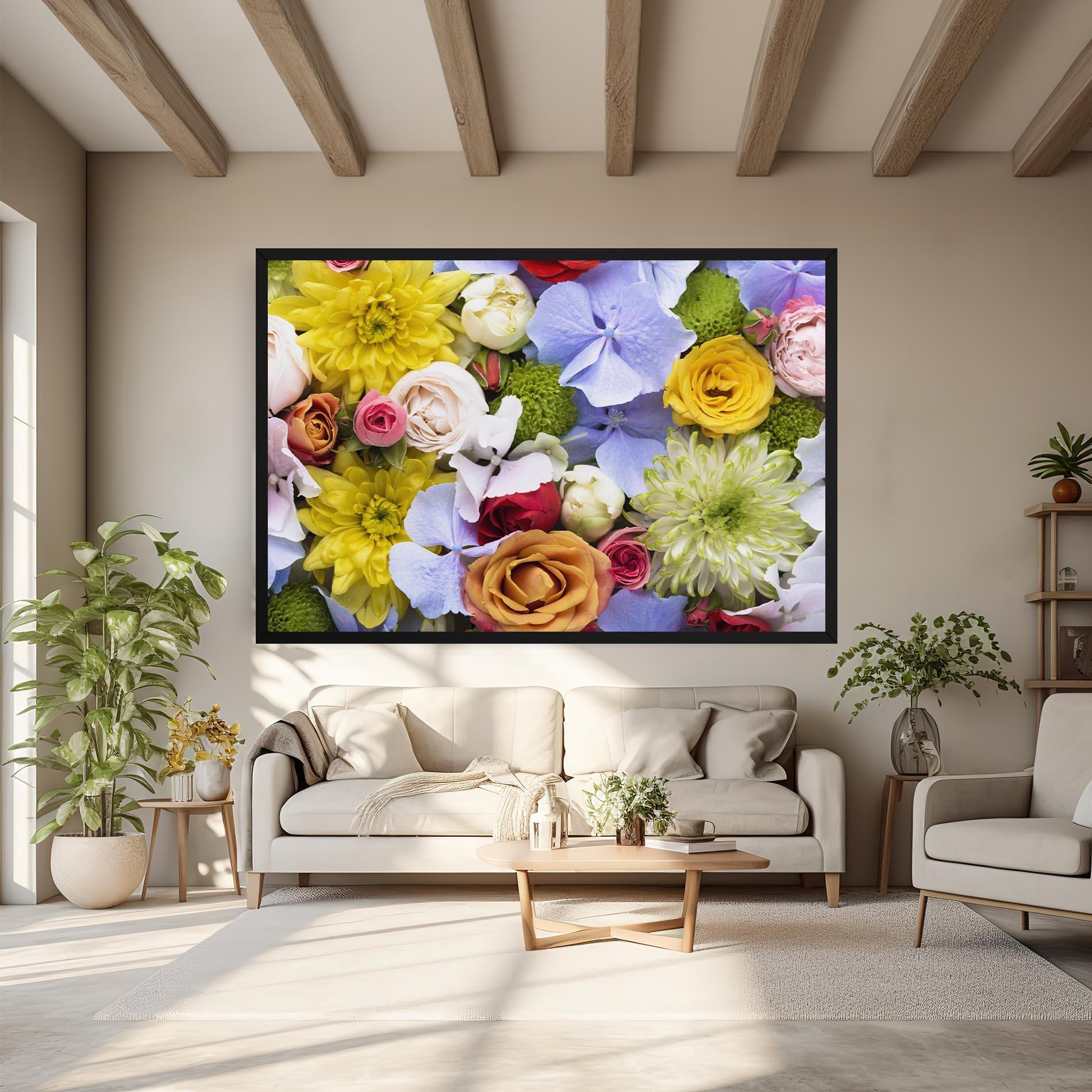 Vászonkép Color Mix Flower Bouquet mockup 6