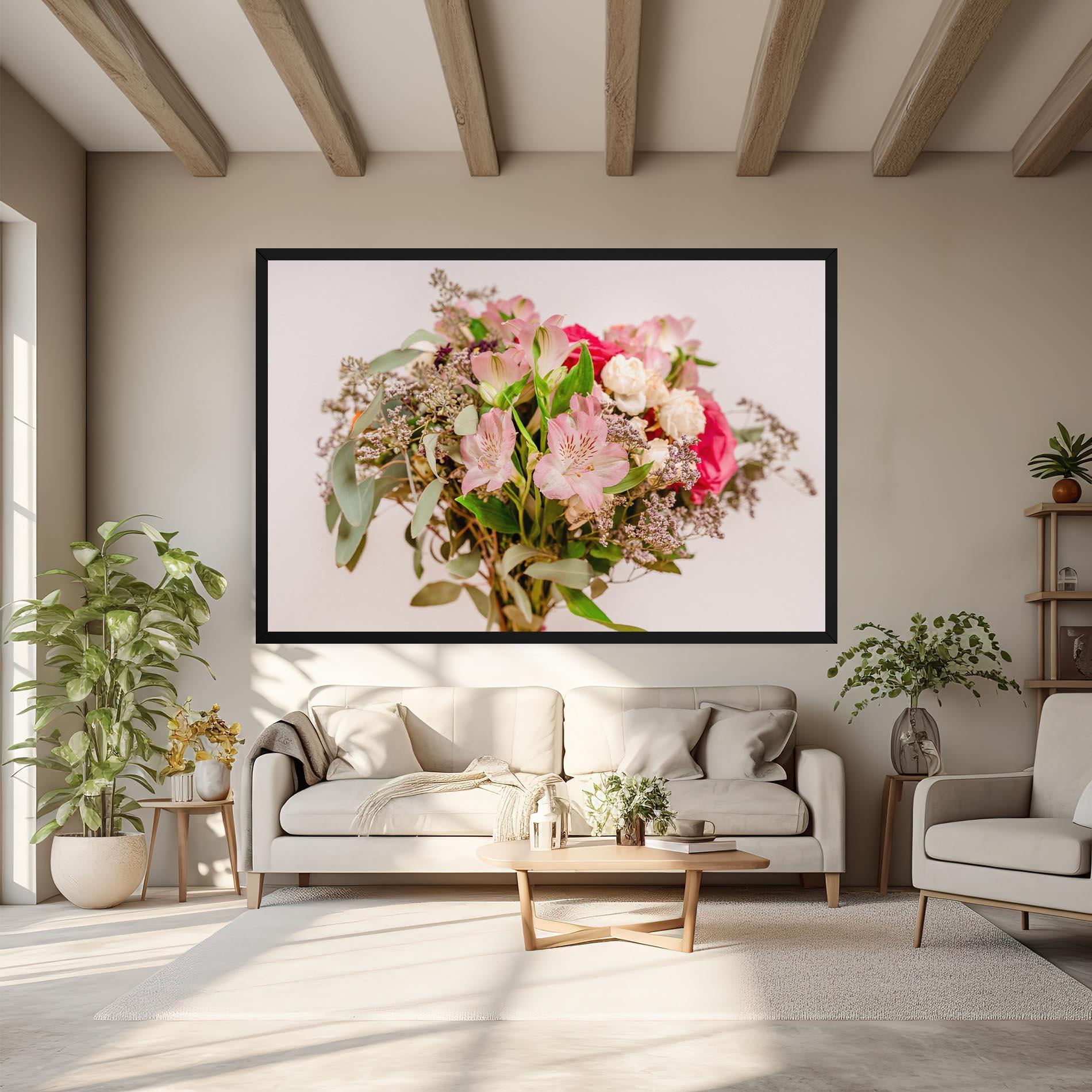 Vászonkép Girly Pink Bouquet mockup 6