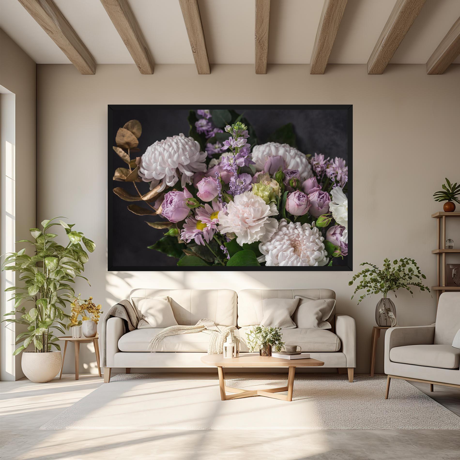 Vászonkép Pastel Purple Bouquet mockup 6