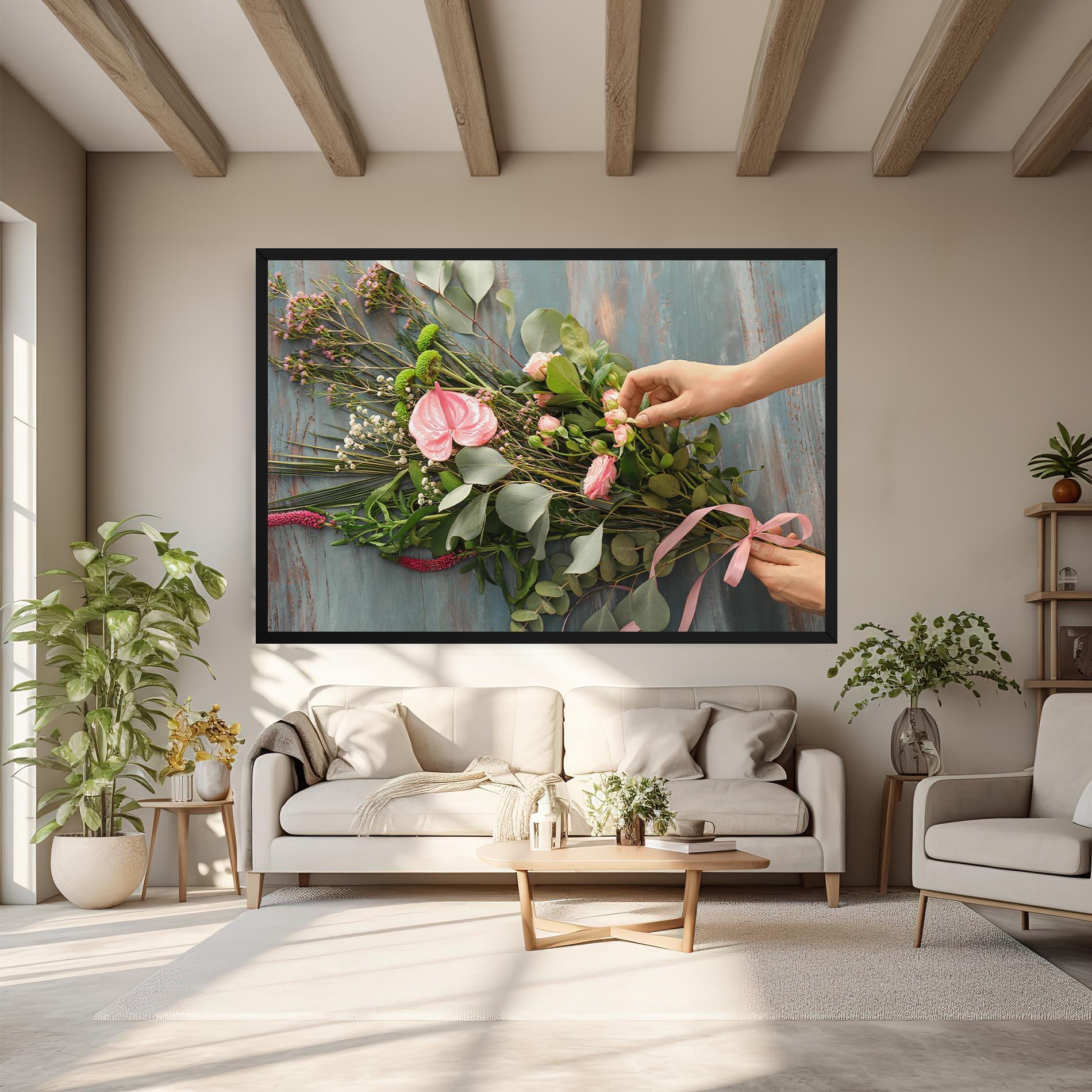 Vászonkép Preparing Bouquet mockup 6