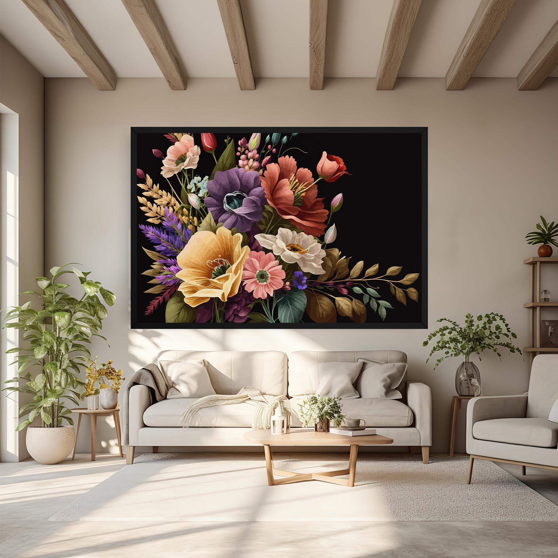 Vászonkép Vintage Bouquet Art mockup 6