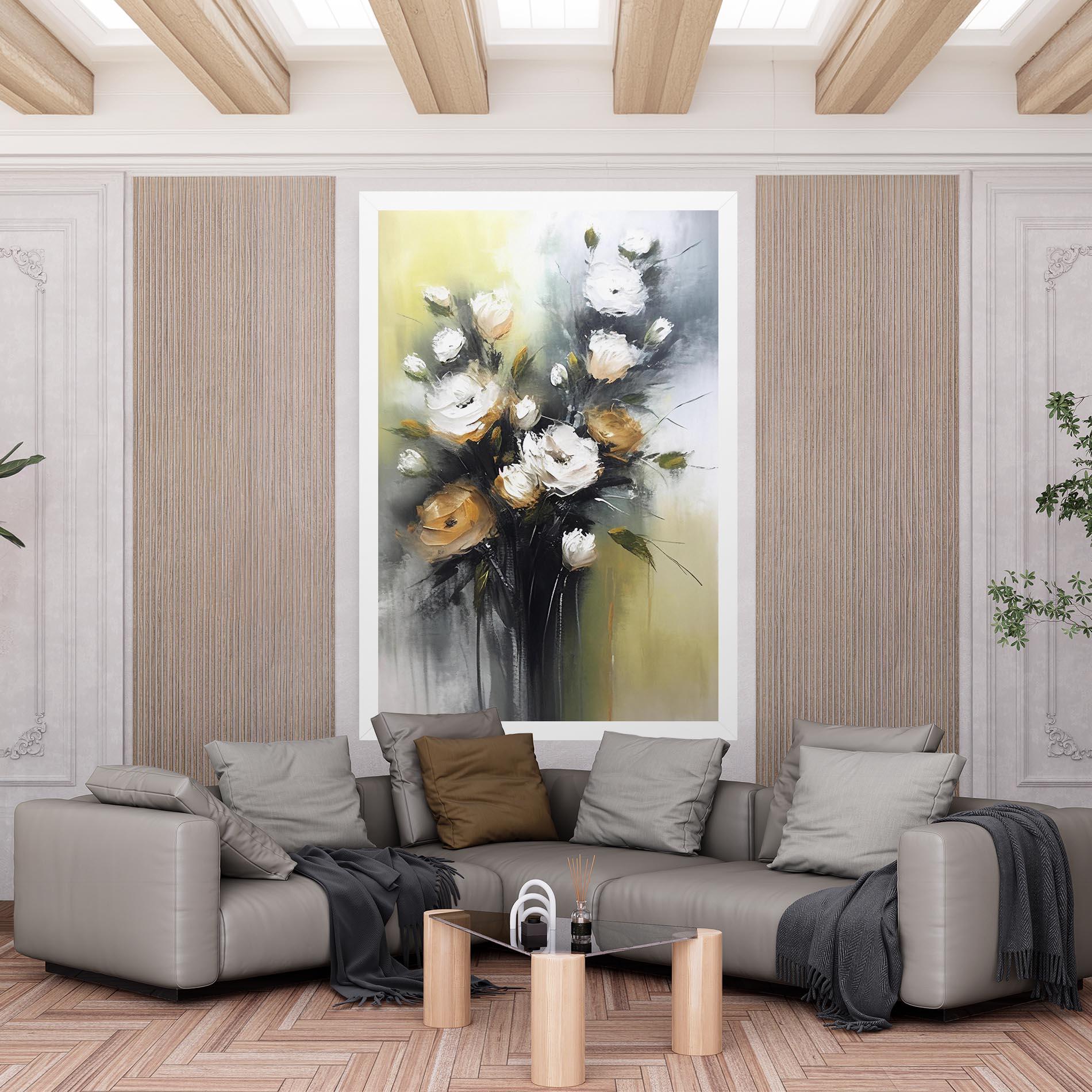 Vászonkép Bouquet Painting mockup 6