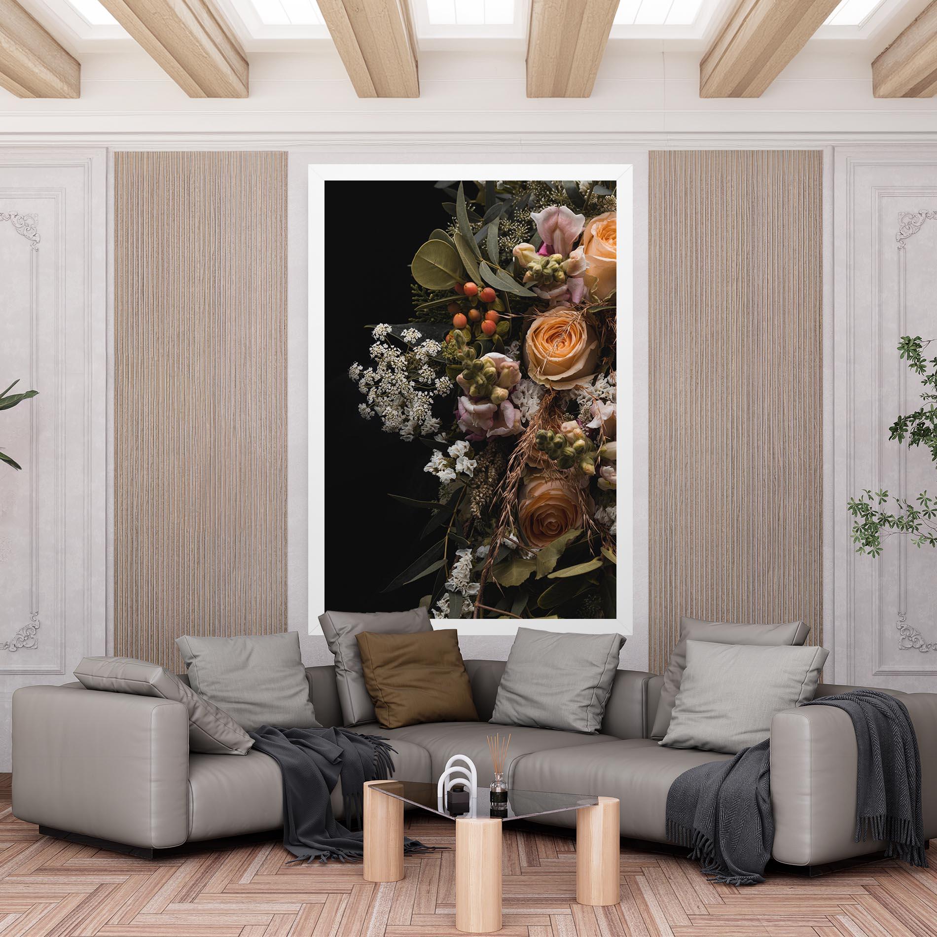 Vászonkép Dark Flower Bouquet mockup 6