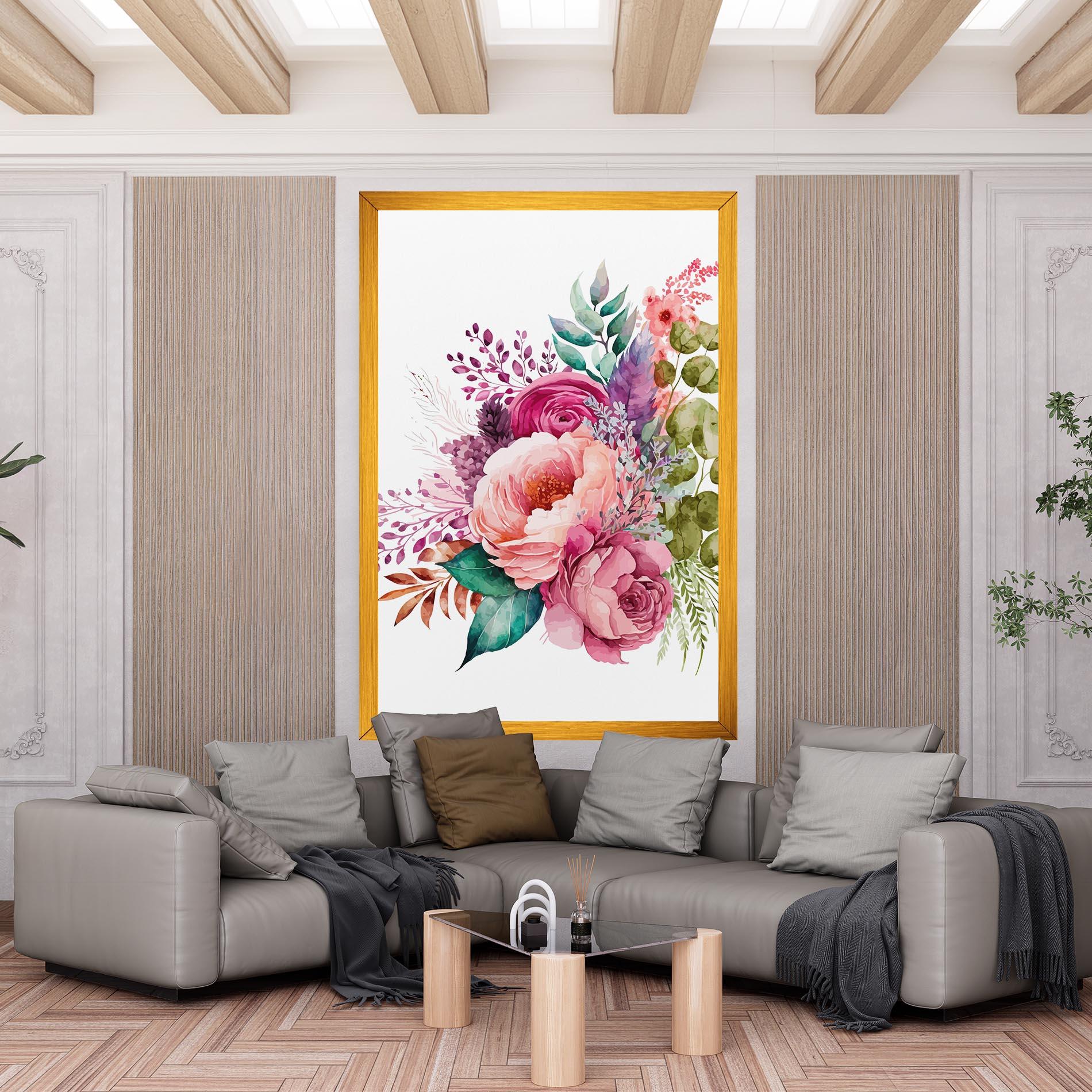 Vászonkép Bouquet Of Pink Roses mockup 6