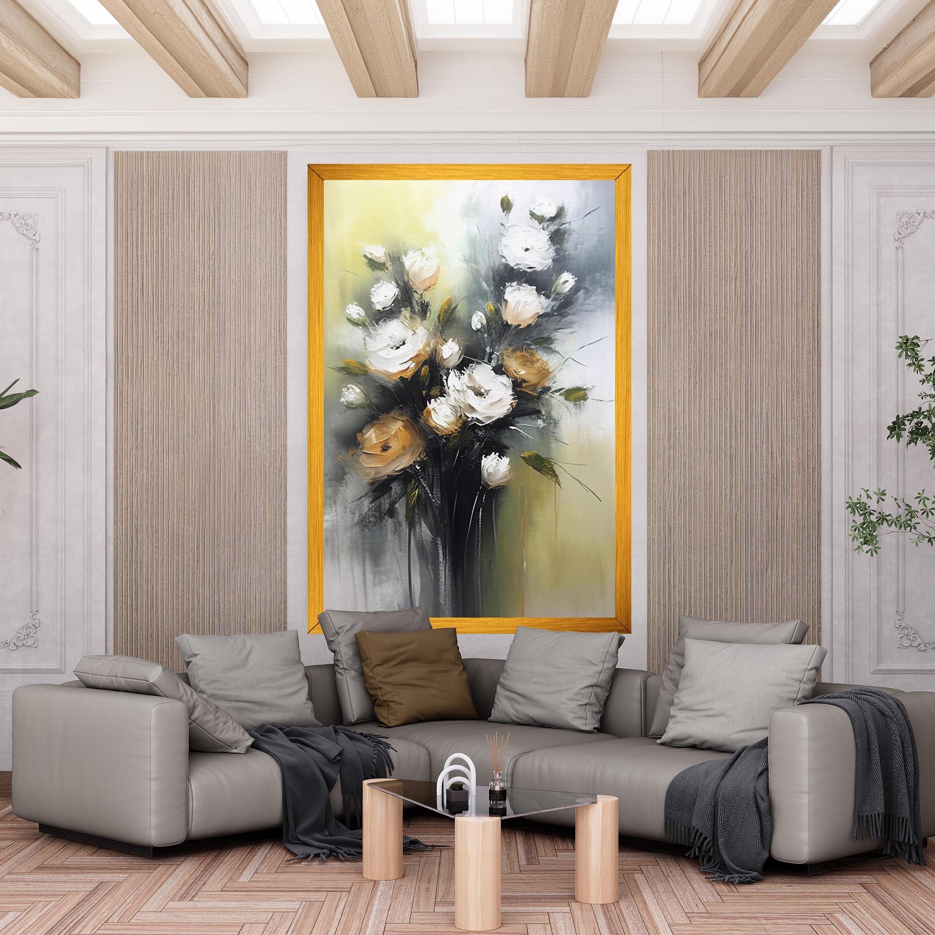 Vászonkép Bouquet Painting mockup 6