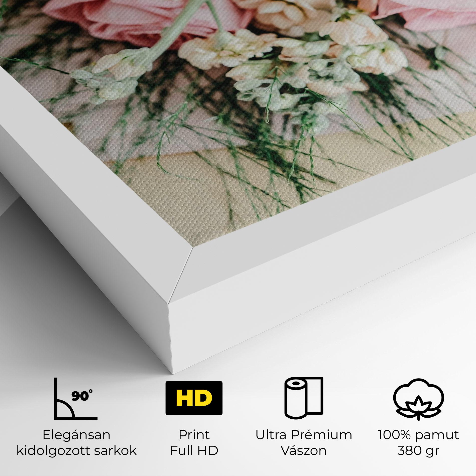 Vászonkép Baby Pink Bouquet mockup 4