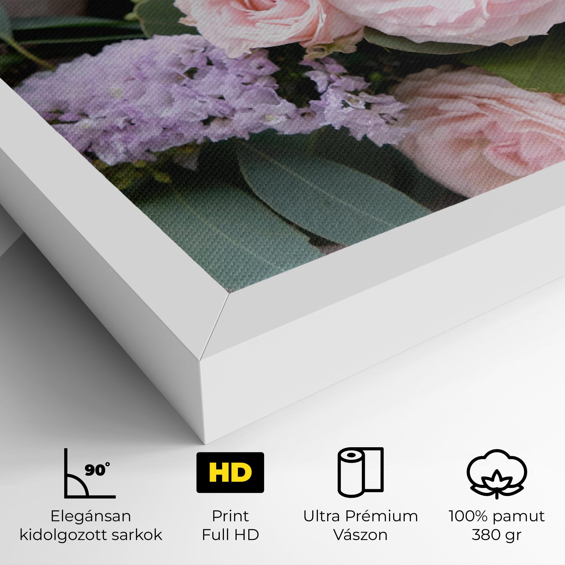 Vászonkép Beautiful Pink Roses mockup 4