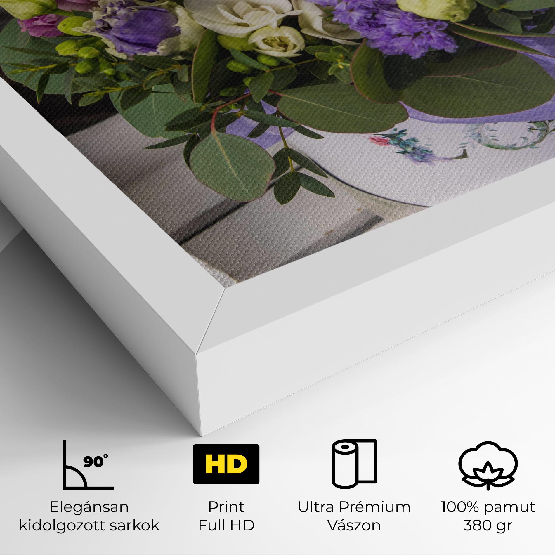 Vászonkép Big Pink Rose Bouquet mockup 4