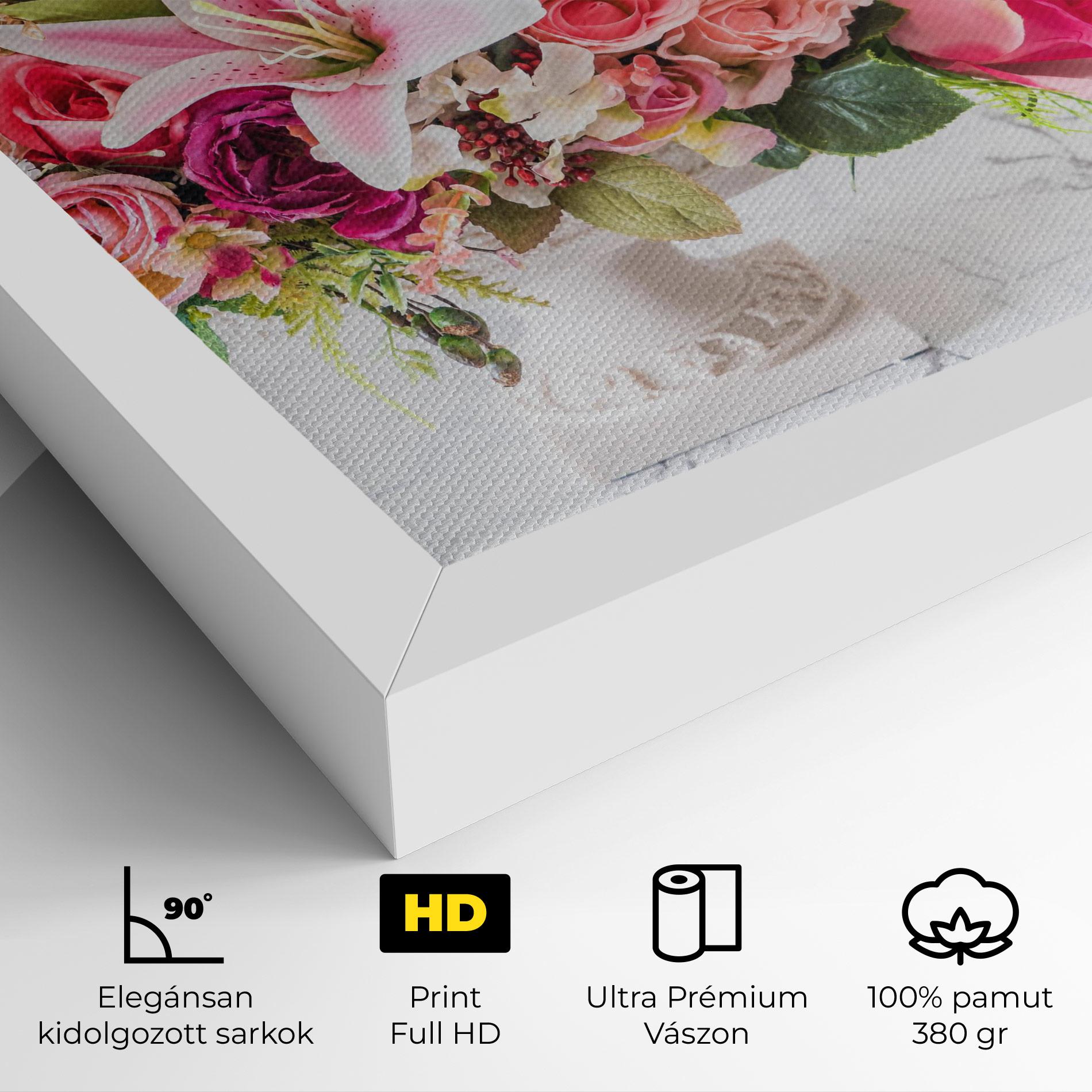 Vászonkép Bouquet Flowers Vase mockup 4