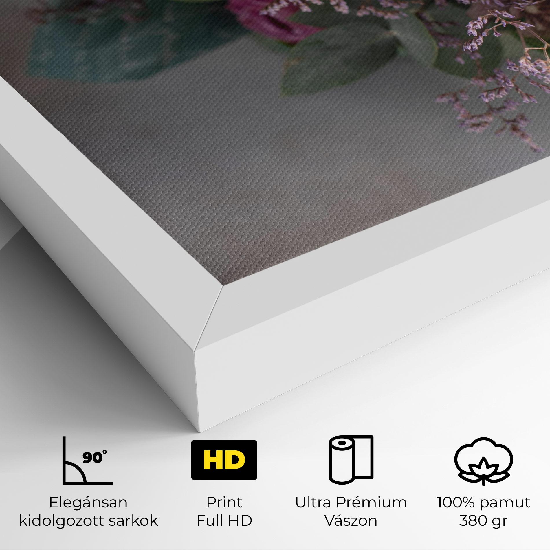 Vászonkép Cream Purple Bouquet mockup 4