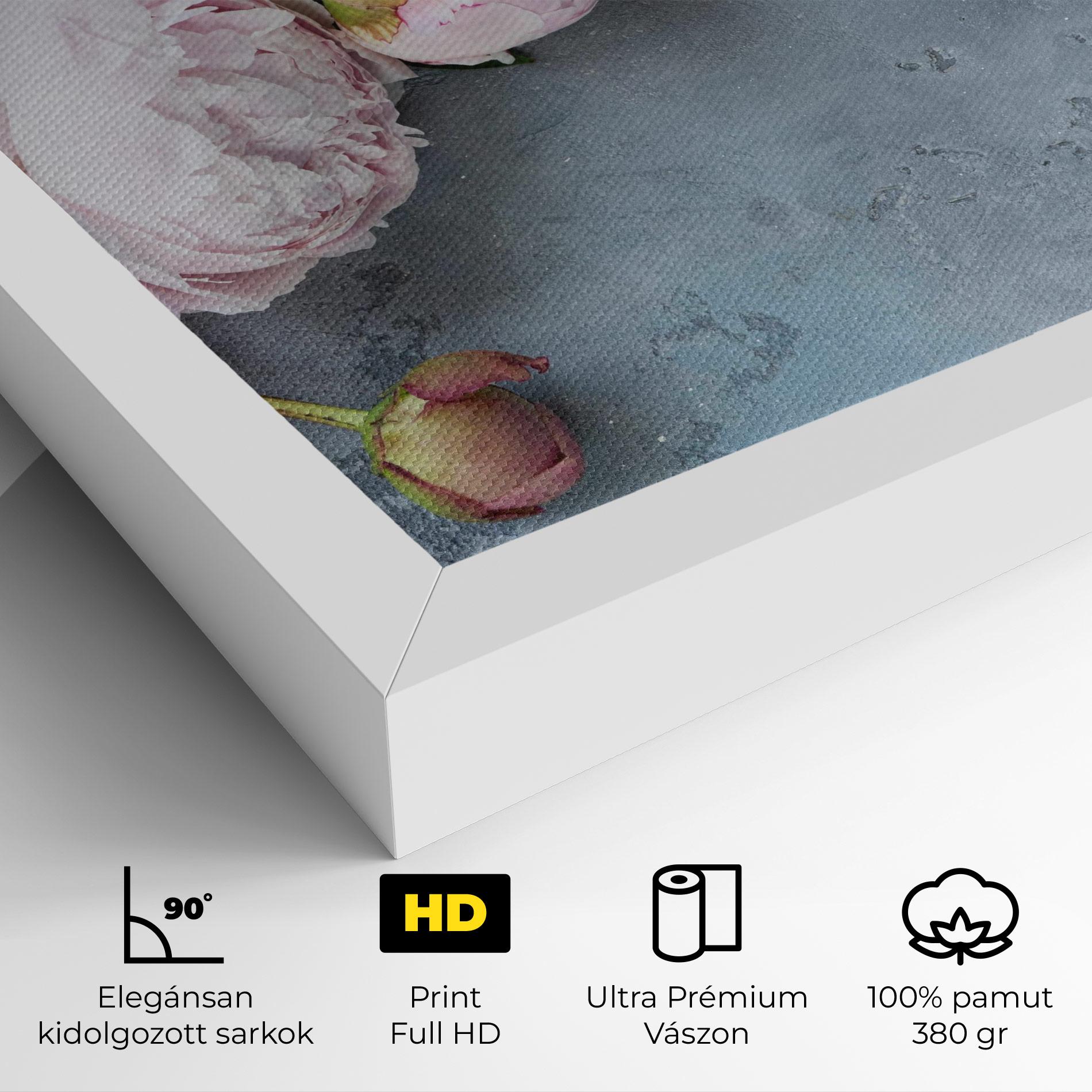 Vászonkép Cute Pink Peonies mockup 4