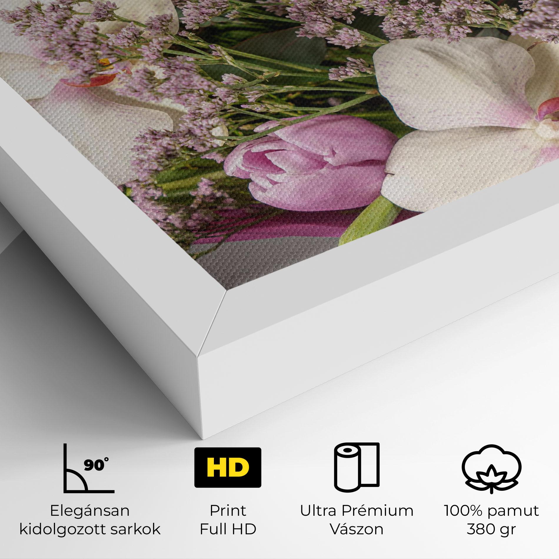 Vászonkép Cute Purple Bouquet mockup 4