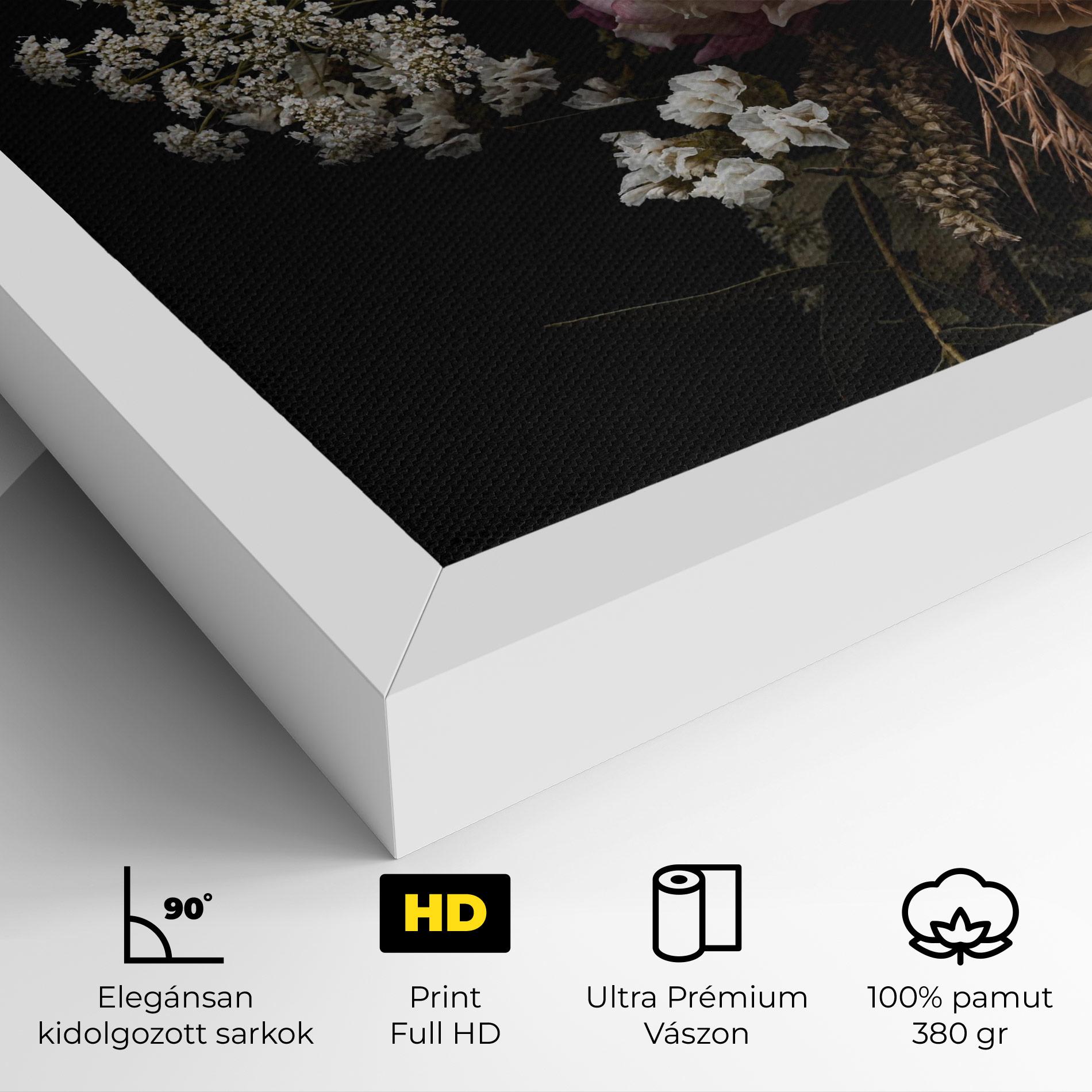 Vászonkép Dark Flower Bouquet mockup 4