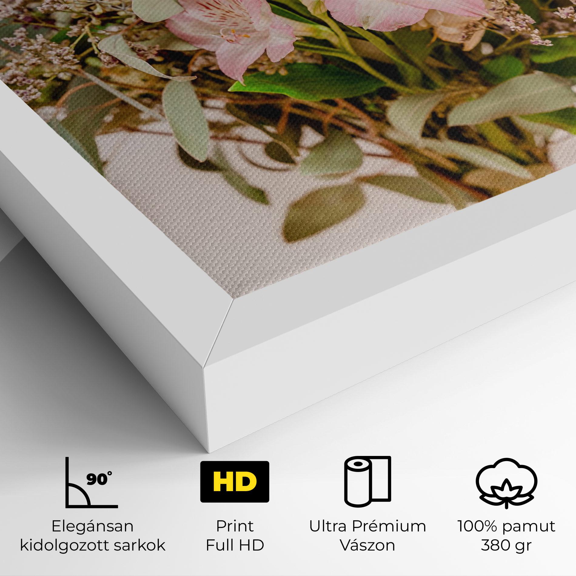 Vászonkép Girly Pink Bouquet mockup 4