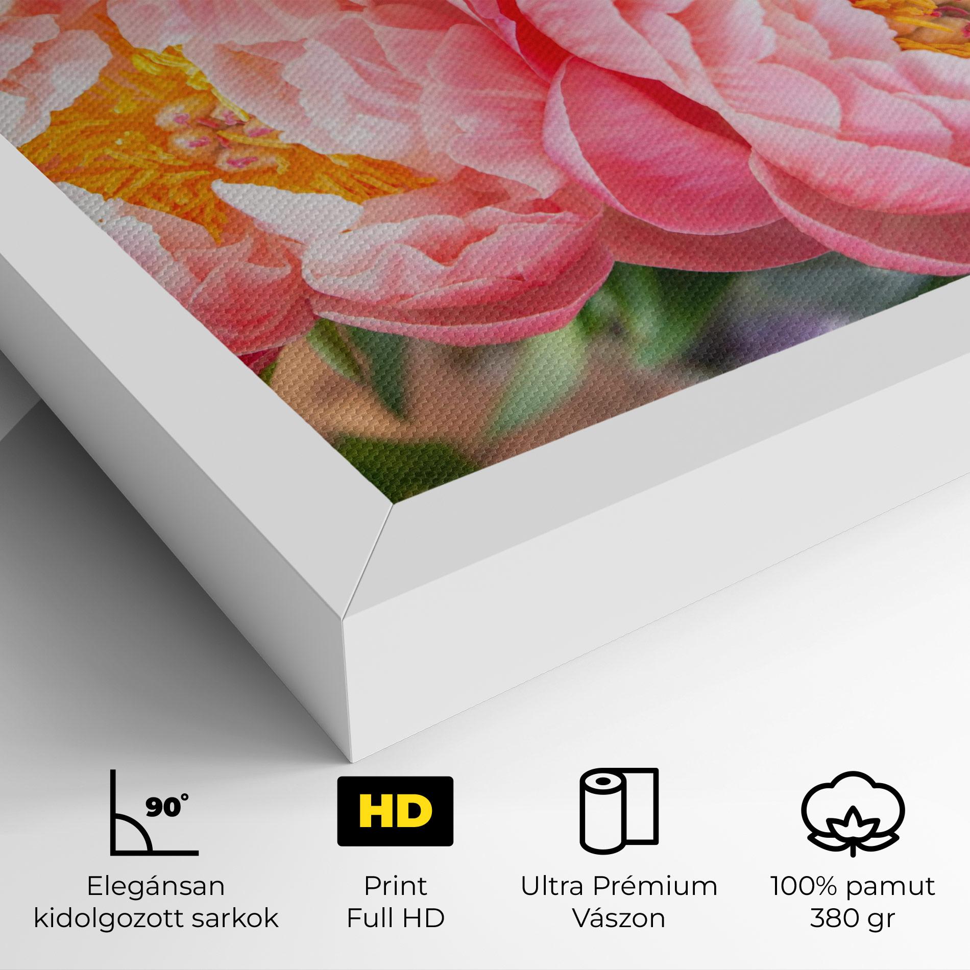 Vászonkép Opened Peonies Bouquet mockup 4