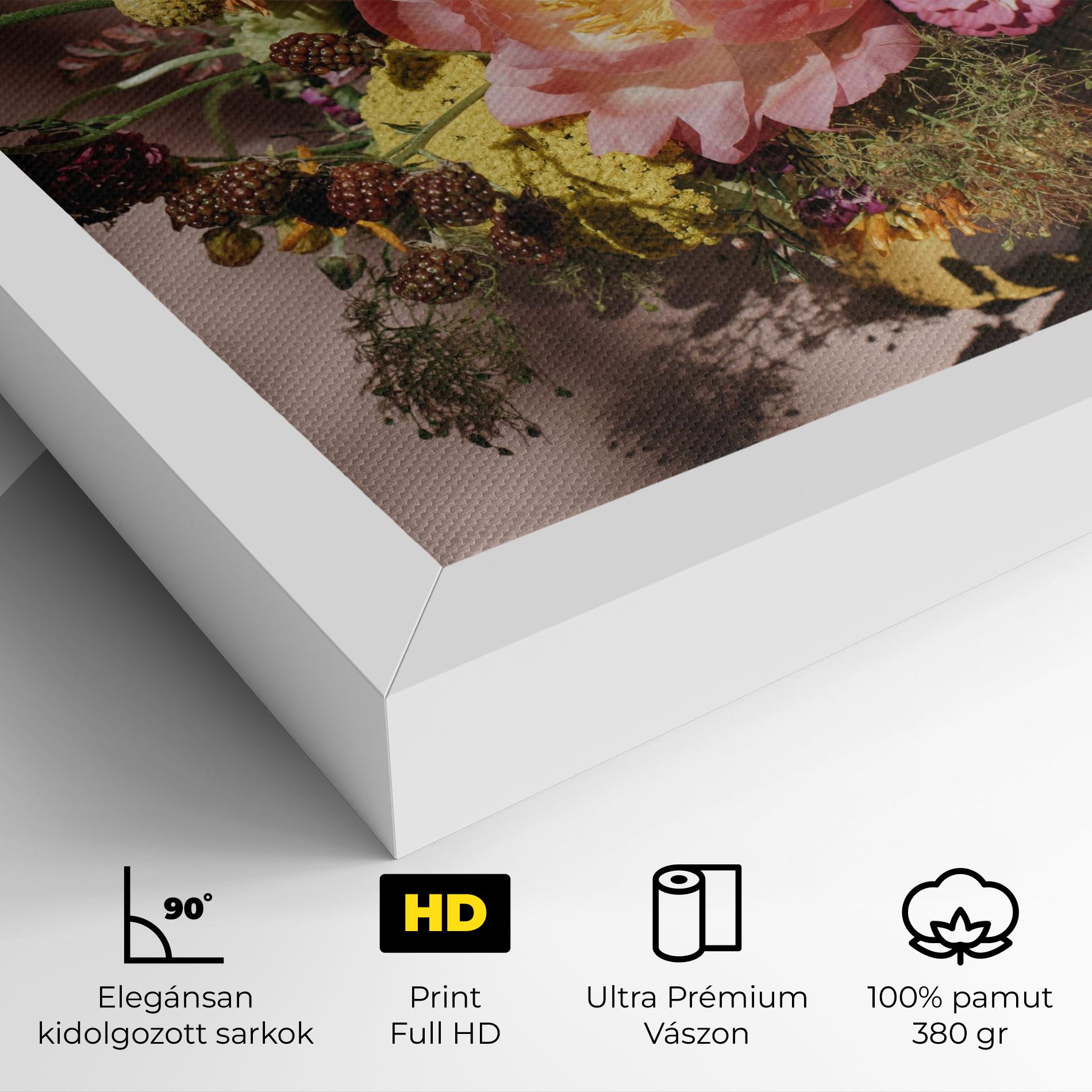 Vászonkép Pastel Orange Bouquet mockup 4