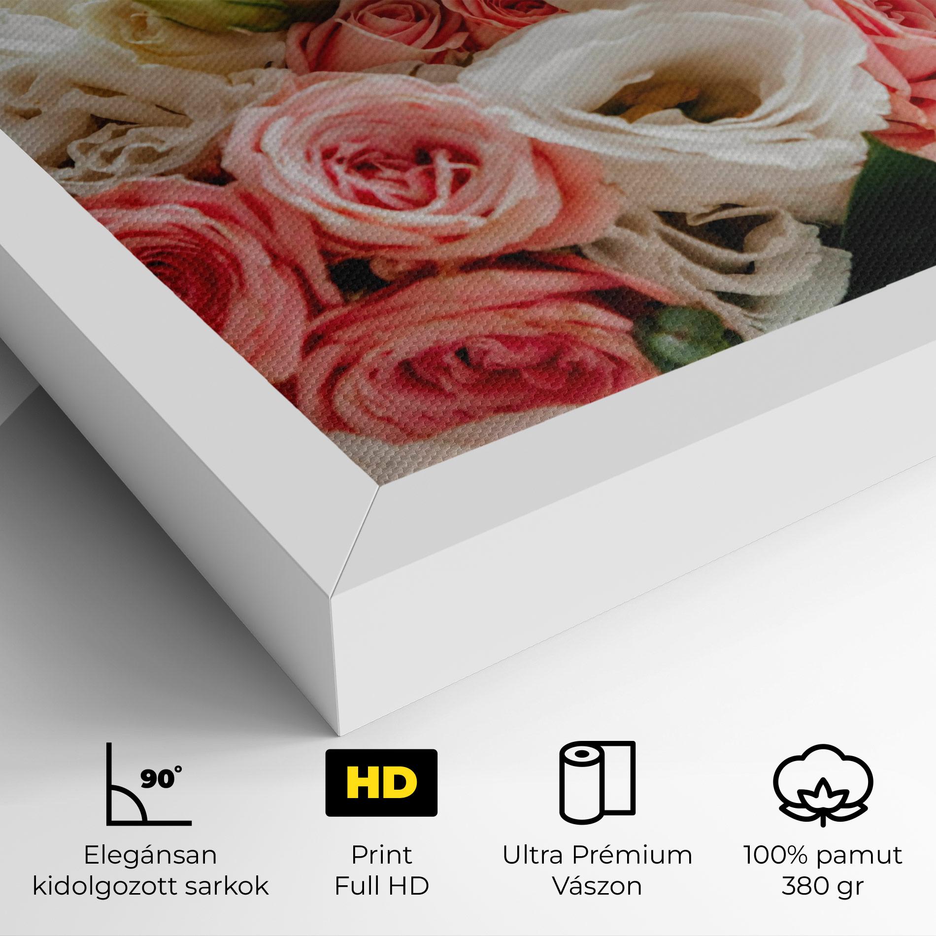 Vászonkép Pink Beautiful Bouquet mockup 4