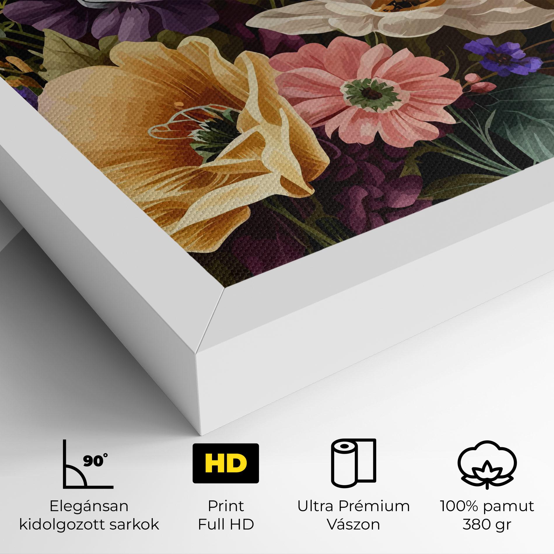 Vászonkép Vintage Bouquet Art mockup 4