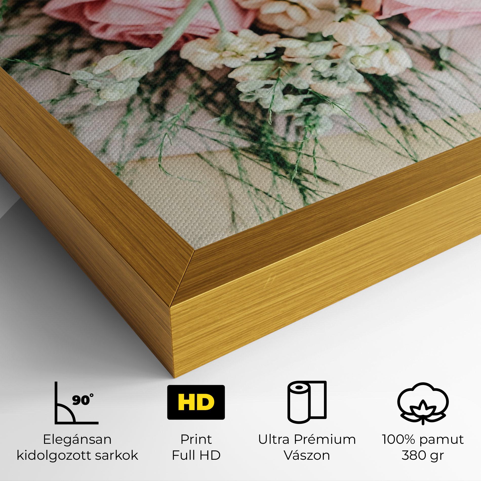 Vászonkép Baby Pink Bouquet mockup 4