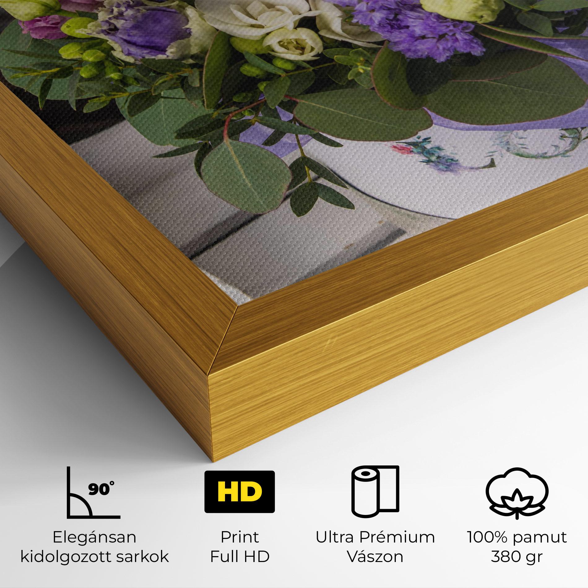 Vászonkép Big Pink Rose Bouquet mockup 4