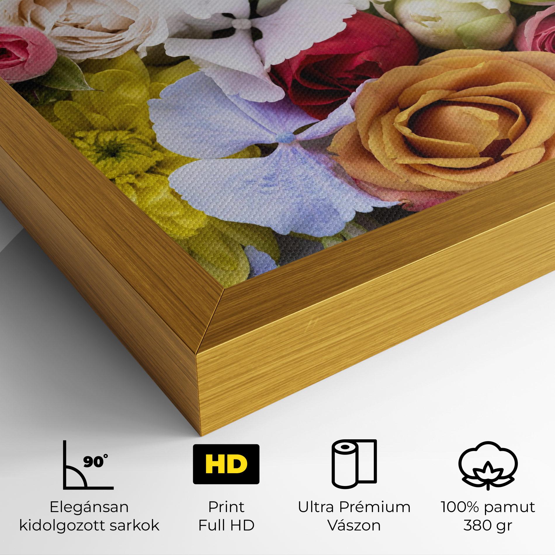 Vászonkép Color Mix Flower Bouquet mockup 4