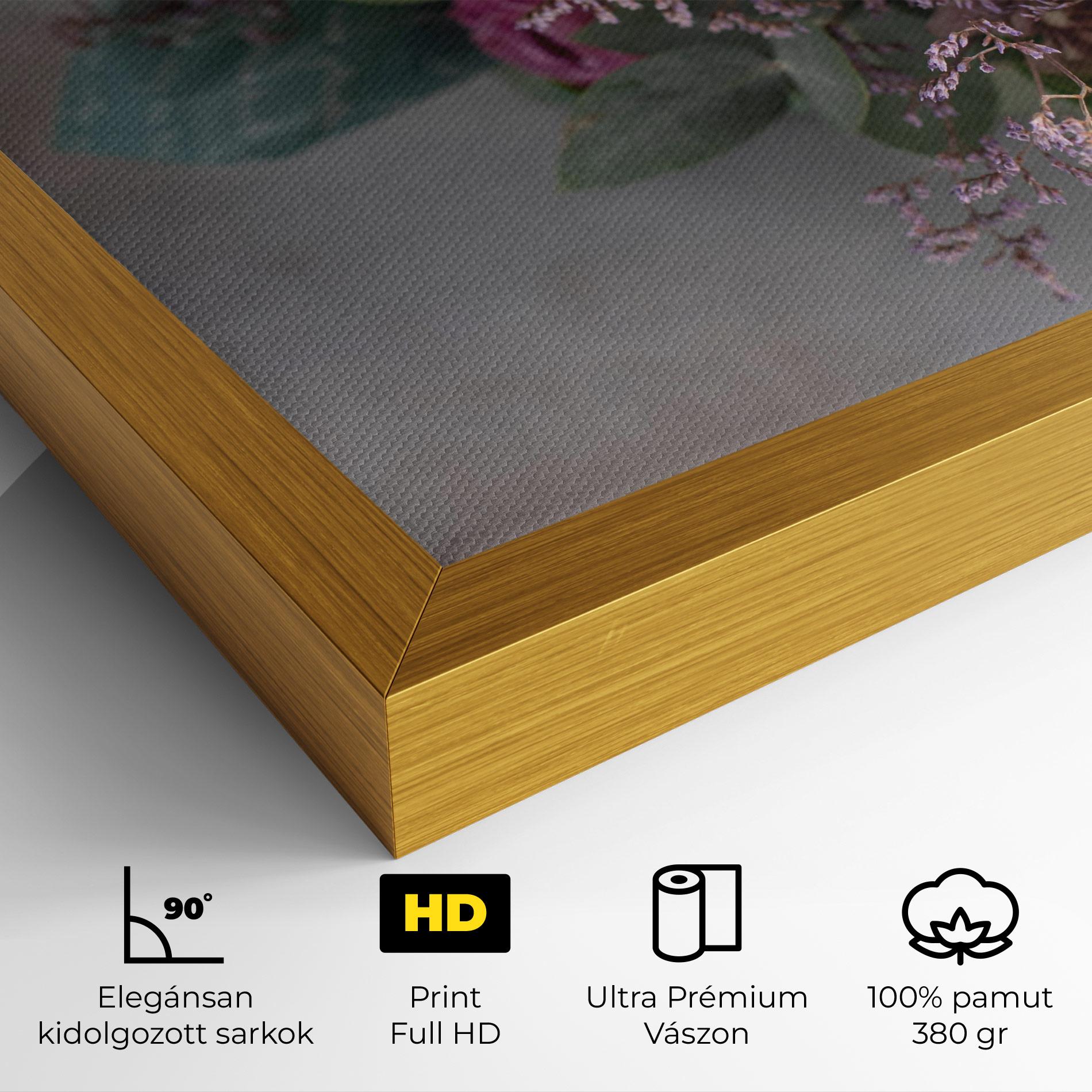 Vászonkép Cream Purple Bouquet mockup 4