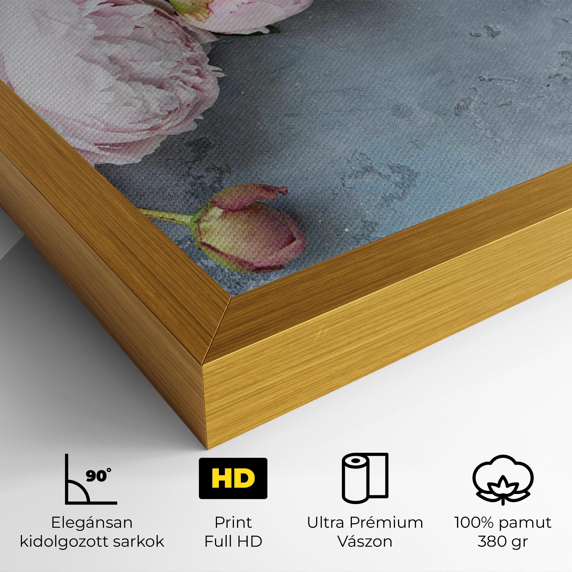 Vászonkép Cute Pink Peonies mockup 4