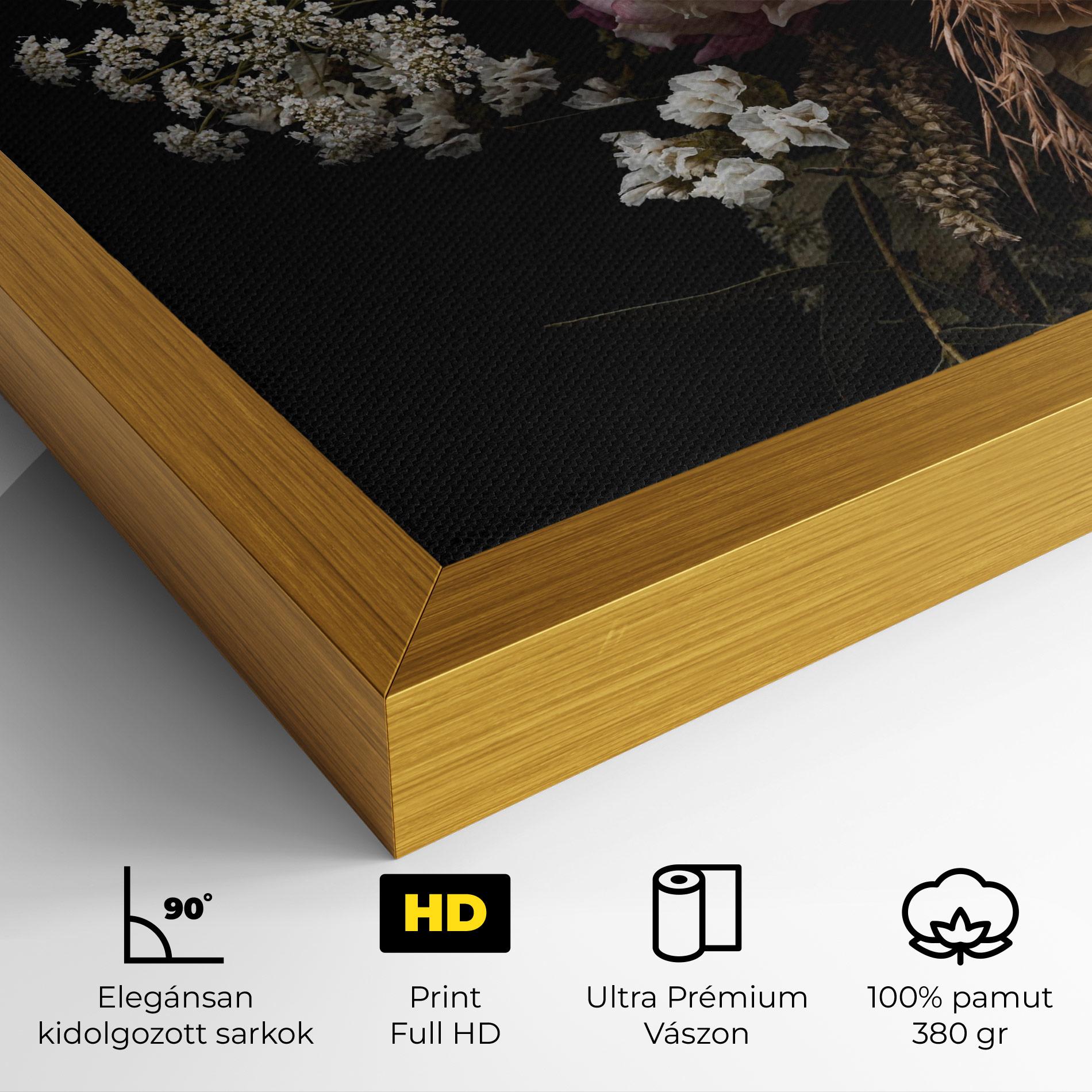 Vászonkép Dark Flower Bouquet mockup 4