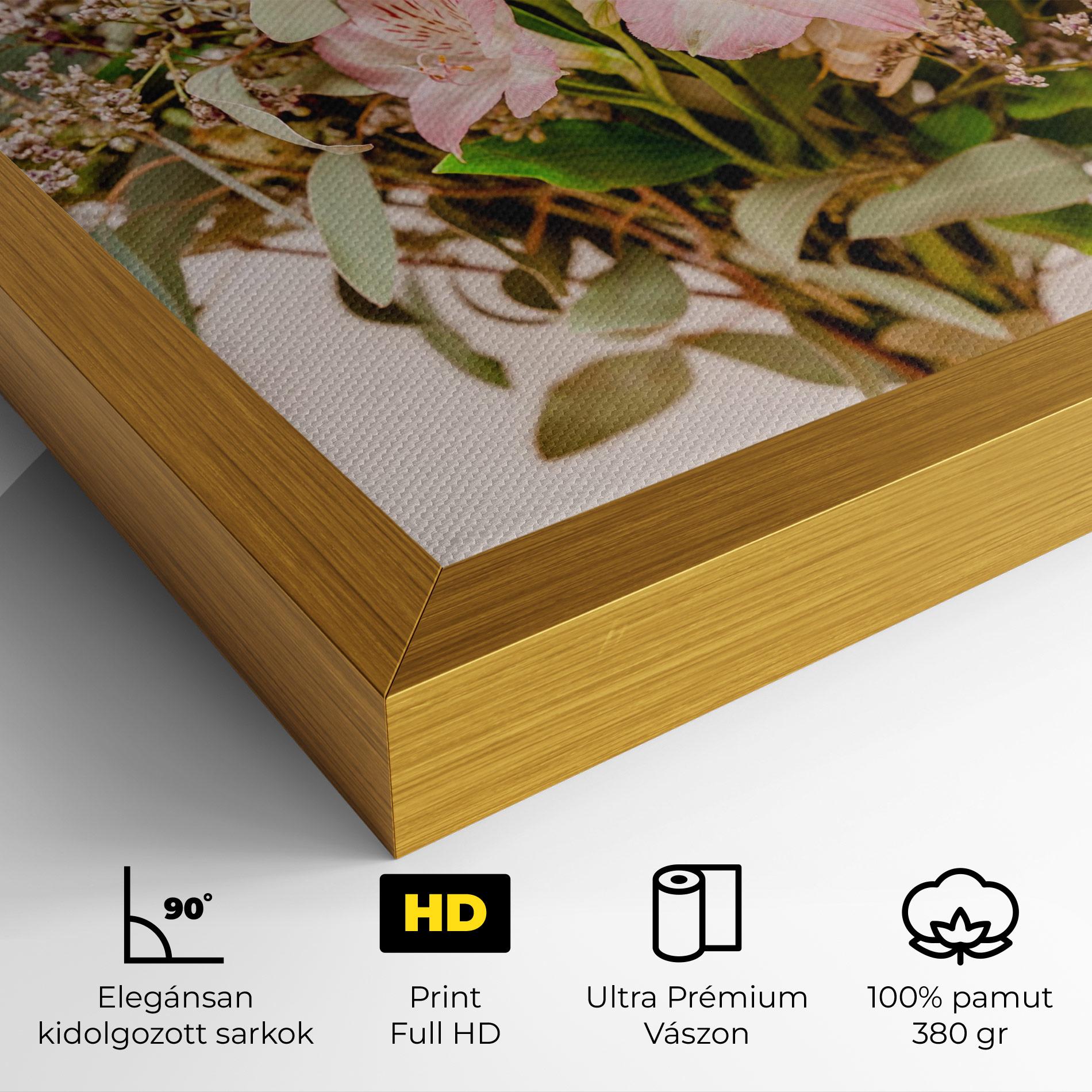 Vászonkép Girly Pink Bouquet mockup 4