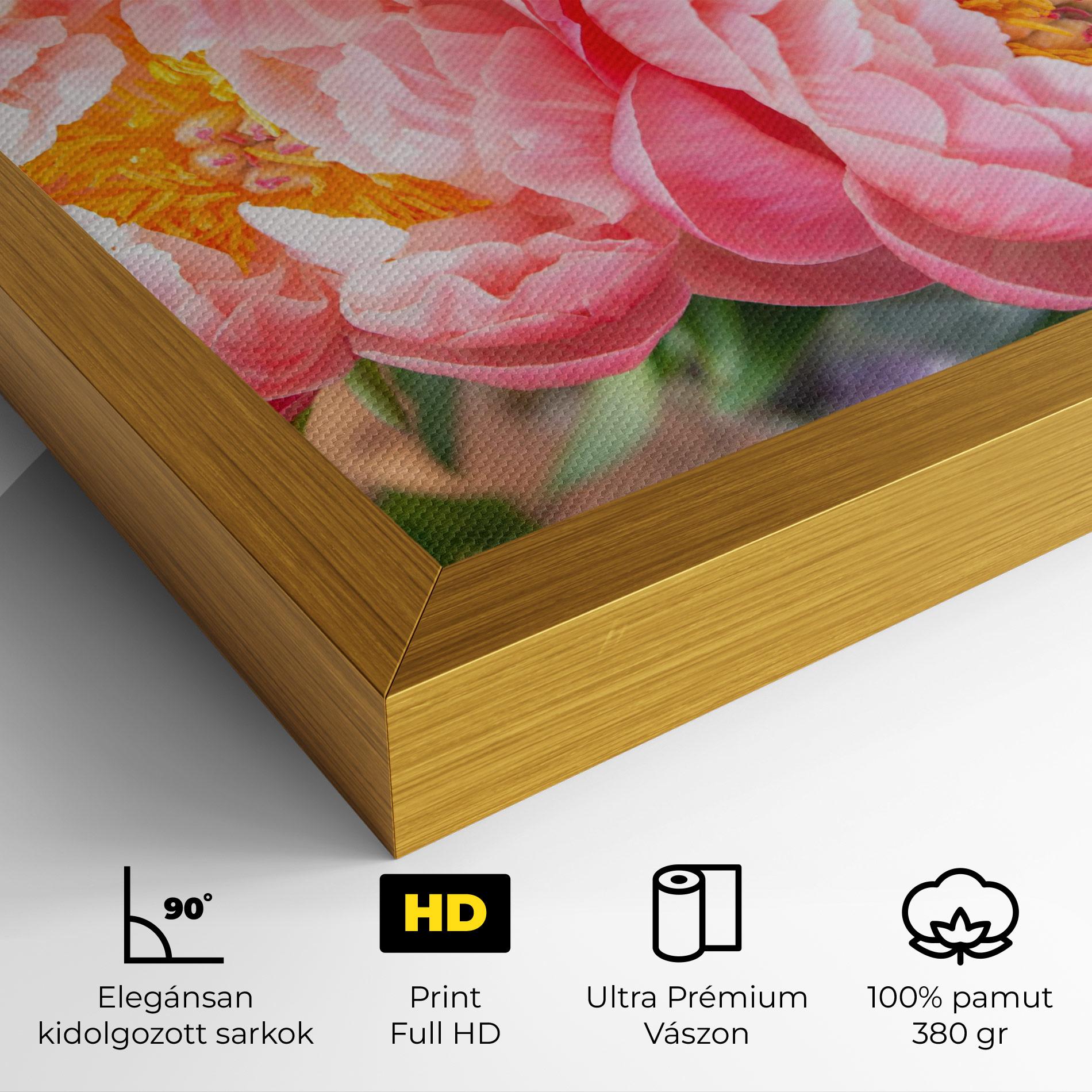 Vászonkép Opened Peonies Bouquet mockup 4