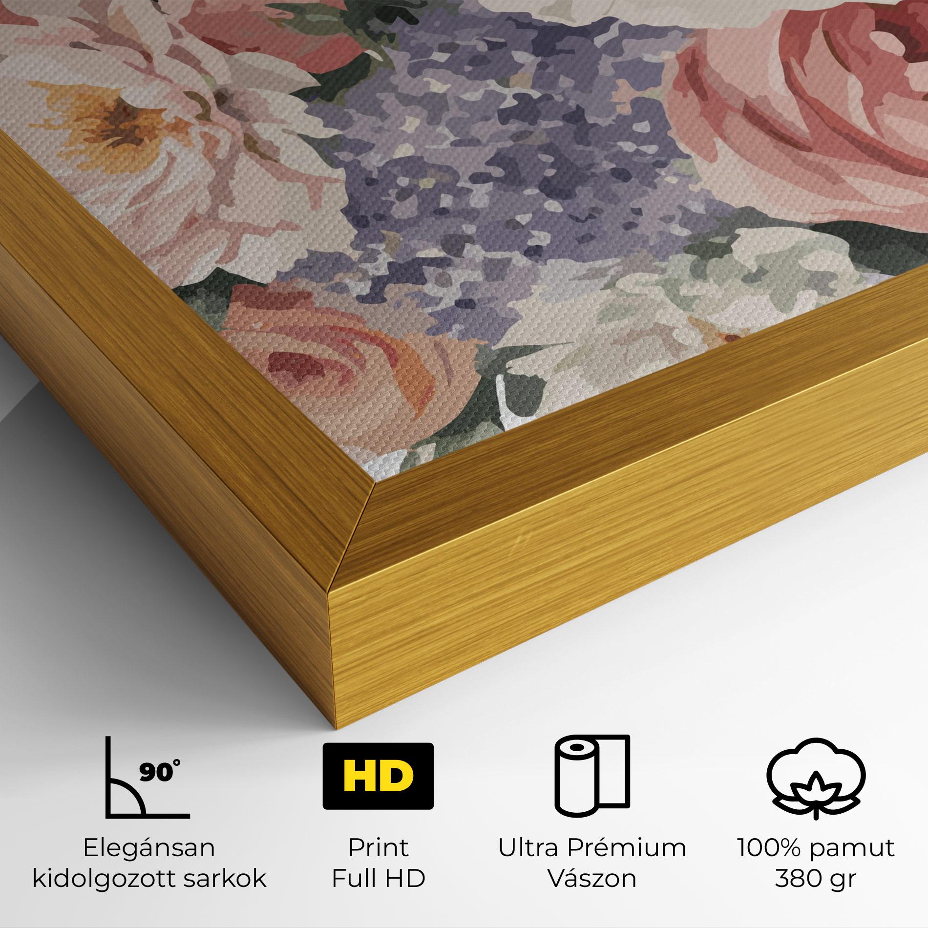 Vászonkép Pretty Watercolor Bouquet mockup 4