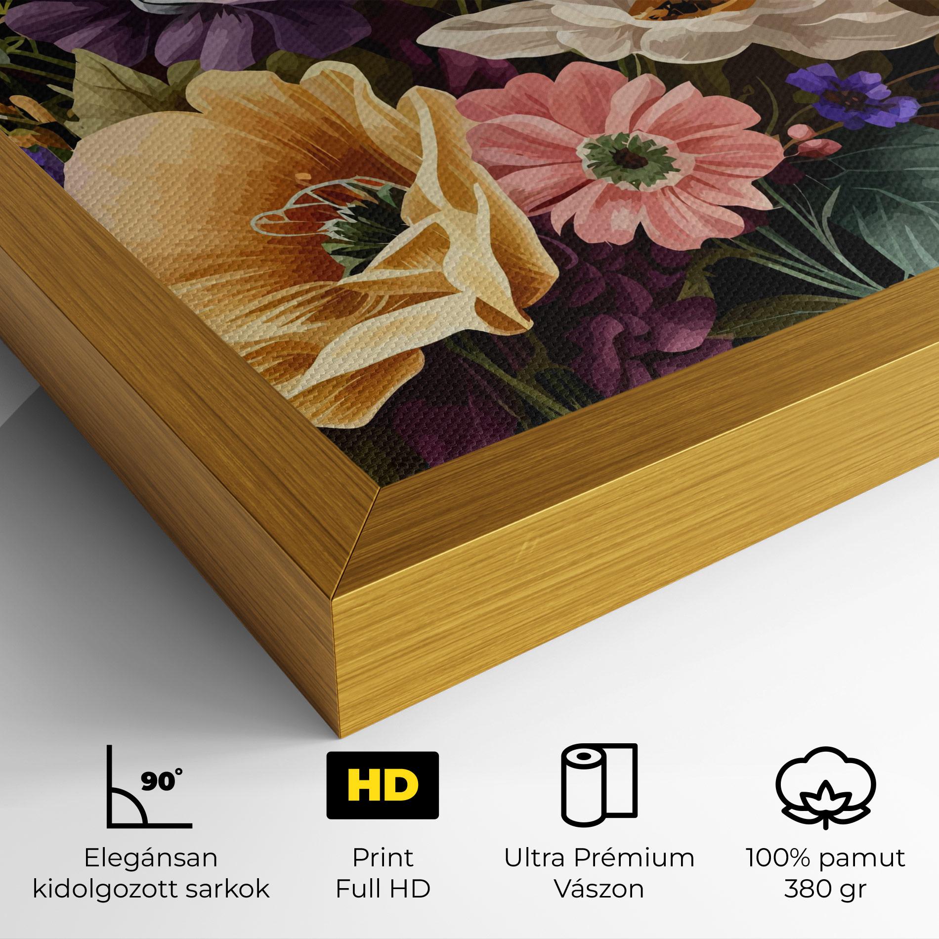 Vászonkép Vintage Bouquet Art mockup 4