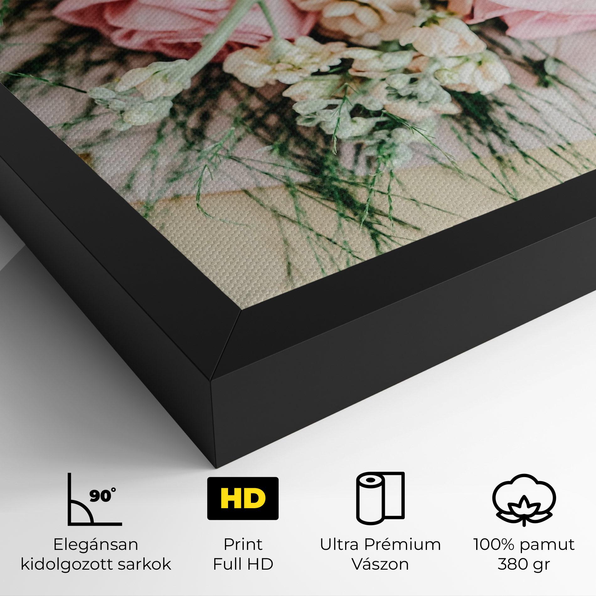 Vászonkép Baby Pink Bouquet mockup 4