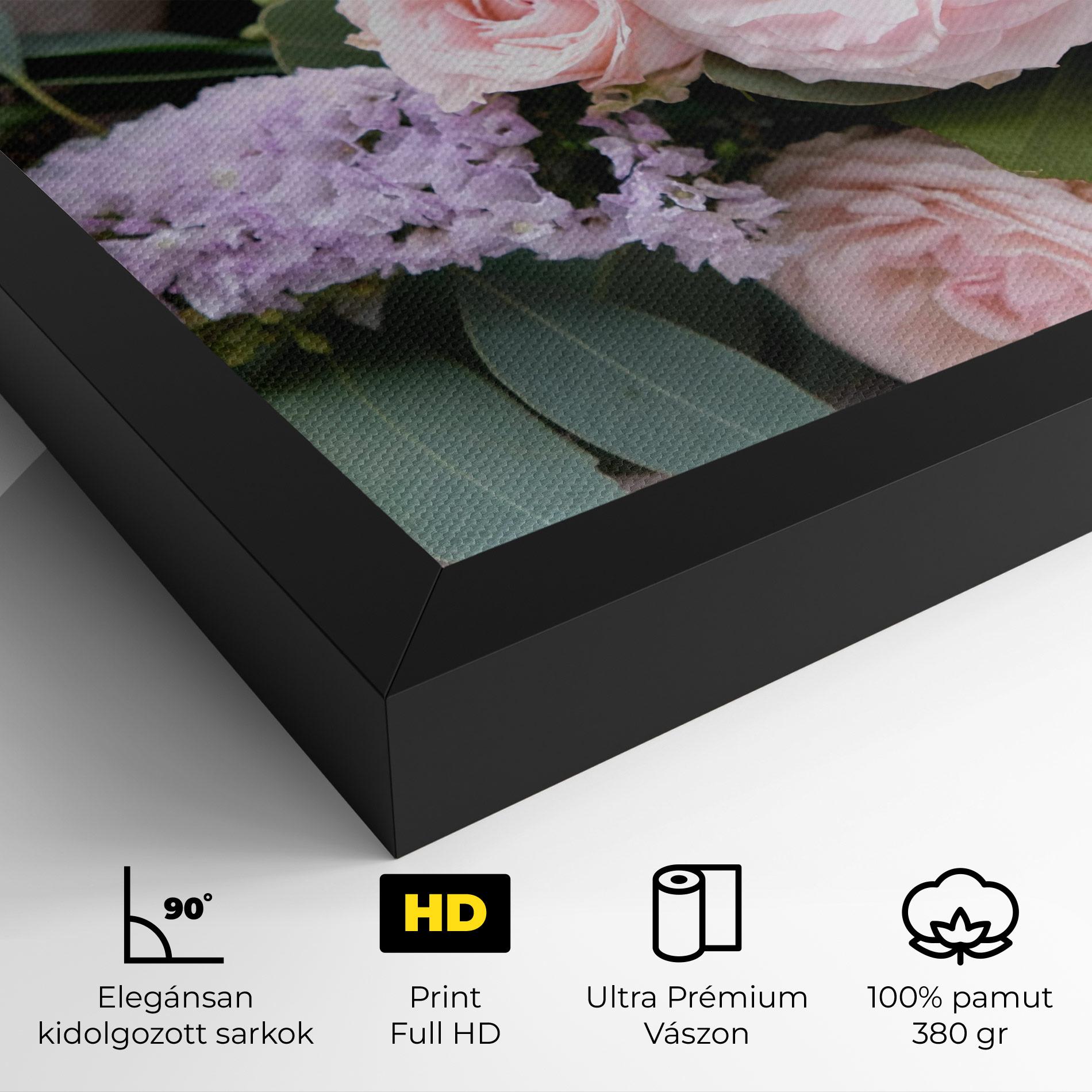 Vászonkép Beautiful Pink Roses mockup 4