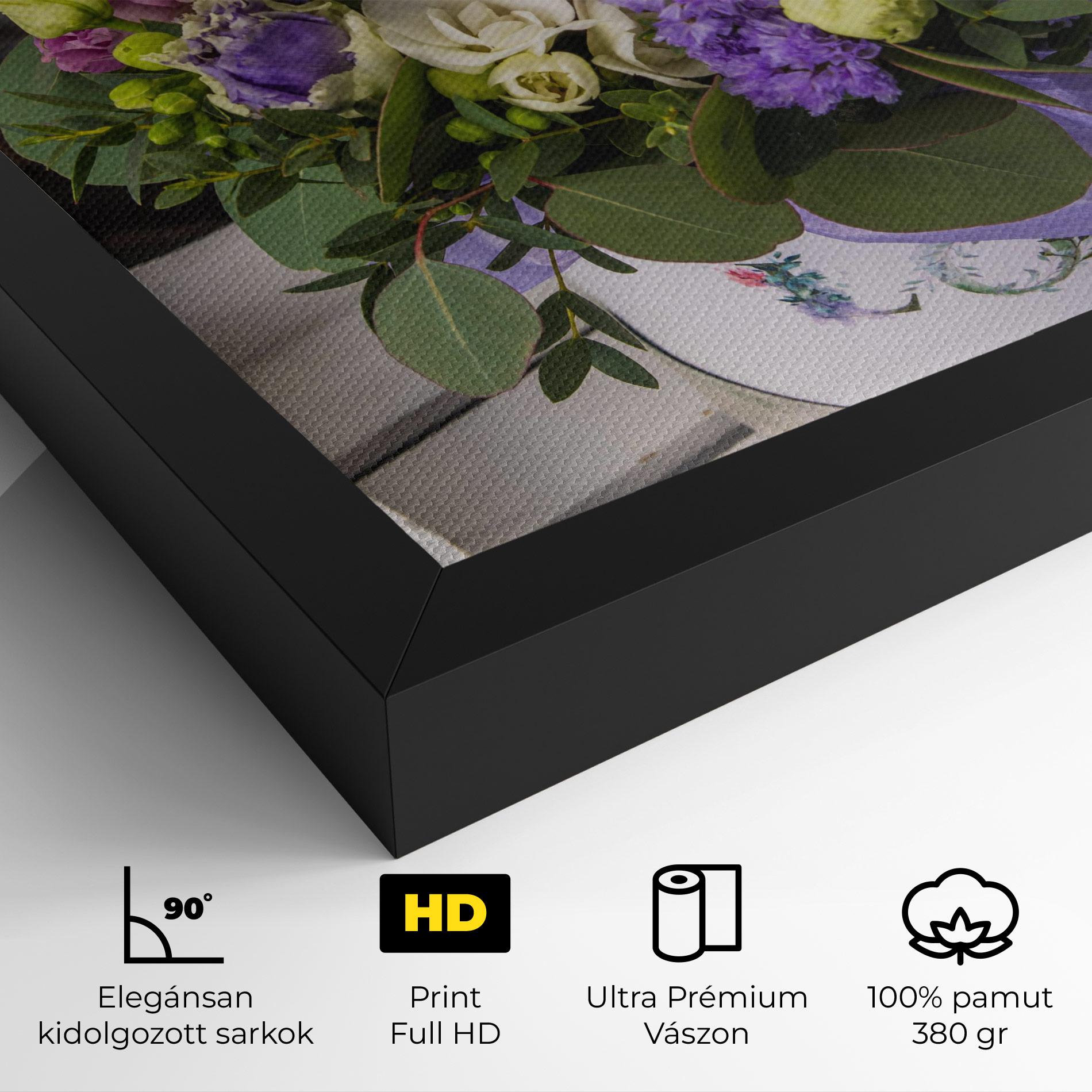 Vászonkép Big Pink Rose Bouquet mockup 4