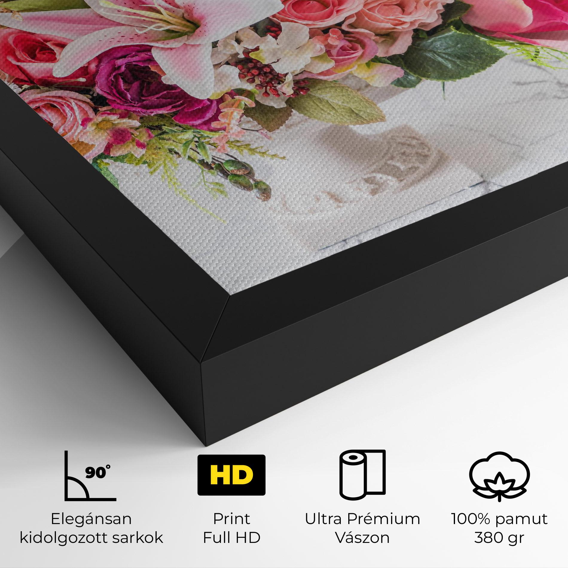 Vászonkép Bouquet Flowers Vase mockup 4