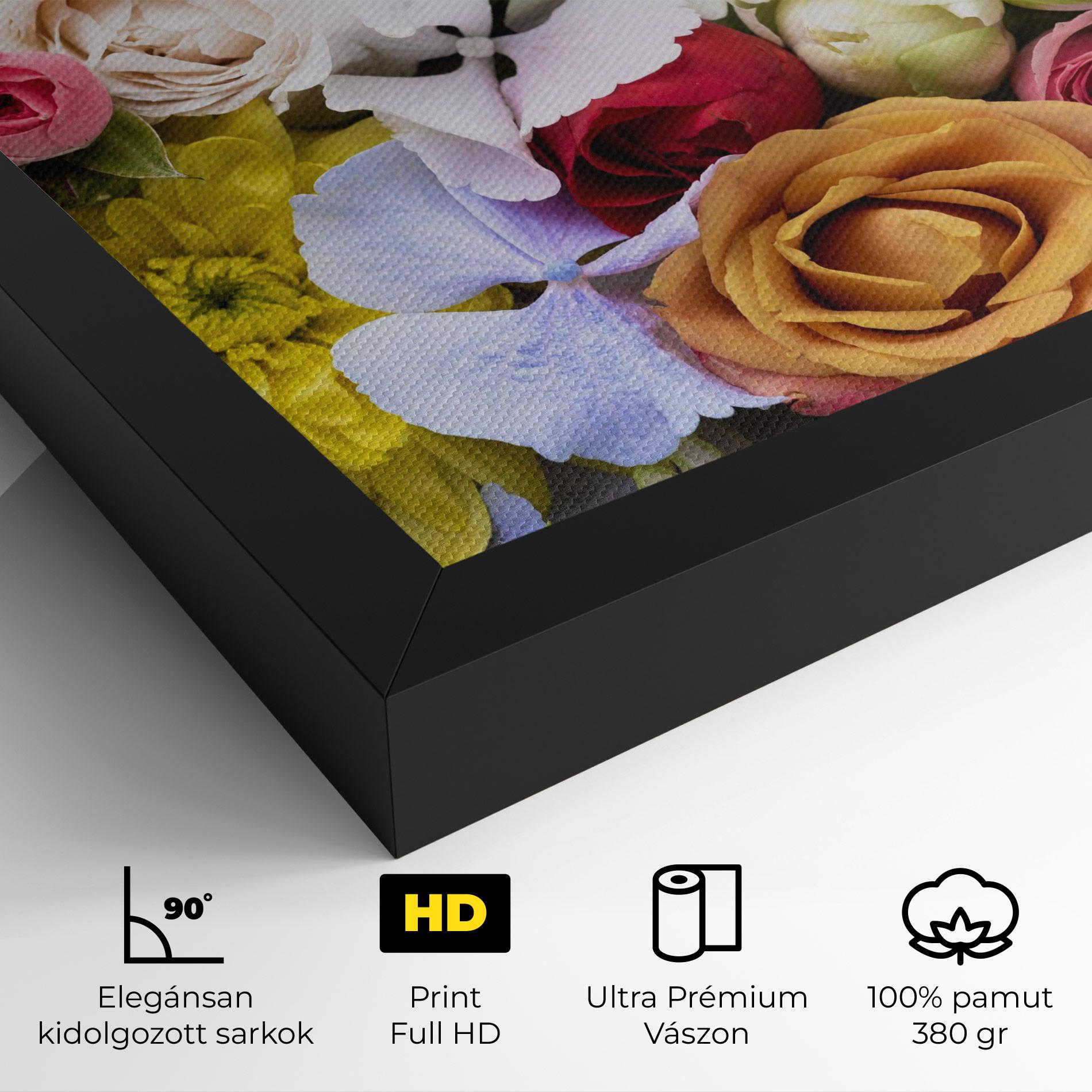Vászonkép Color Mix Flower Bouquet mockup 4