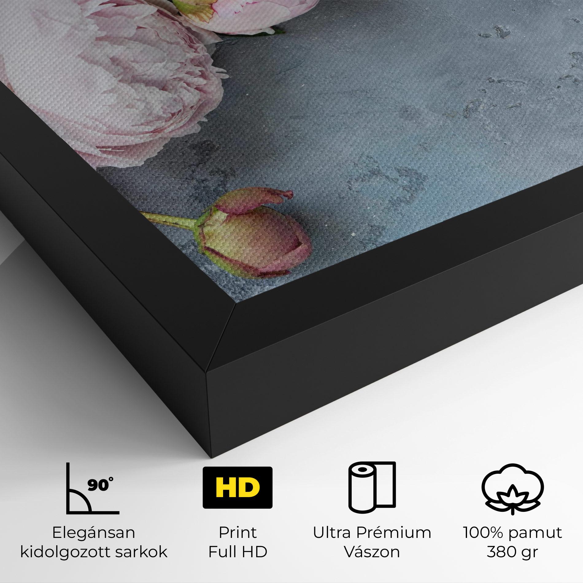 Vászonkép Cute Pink Peonies mockup 4