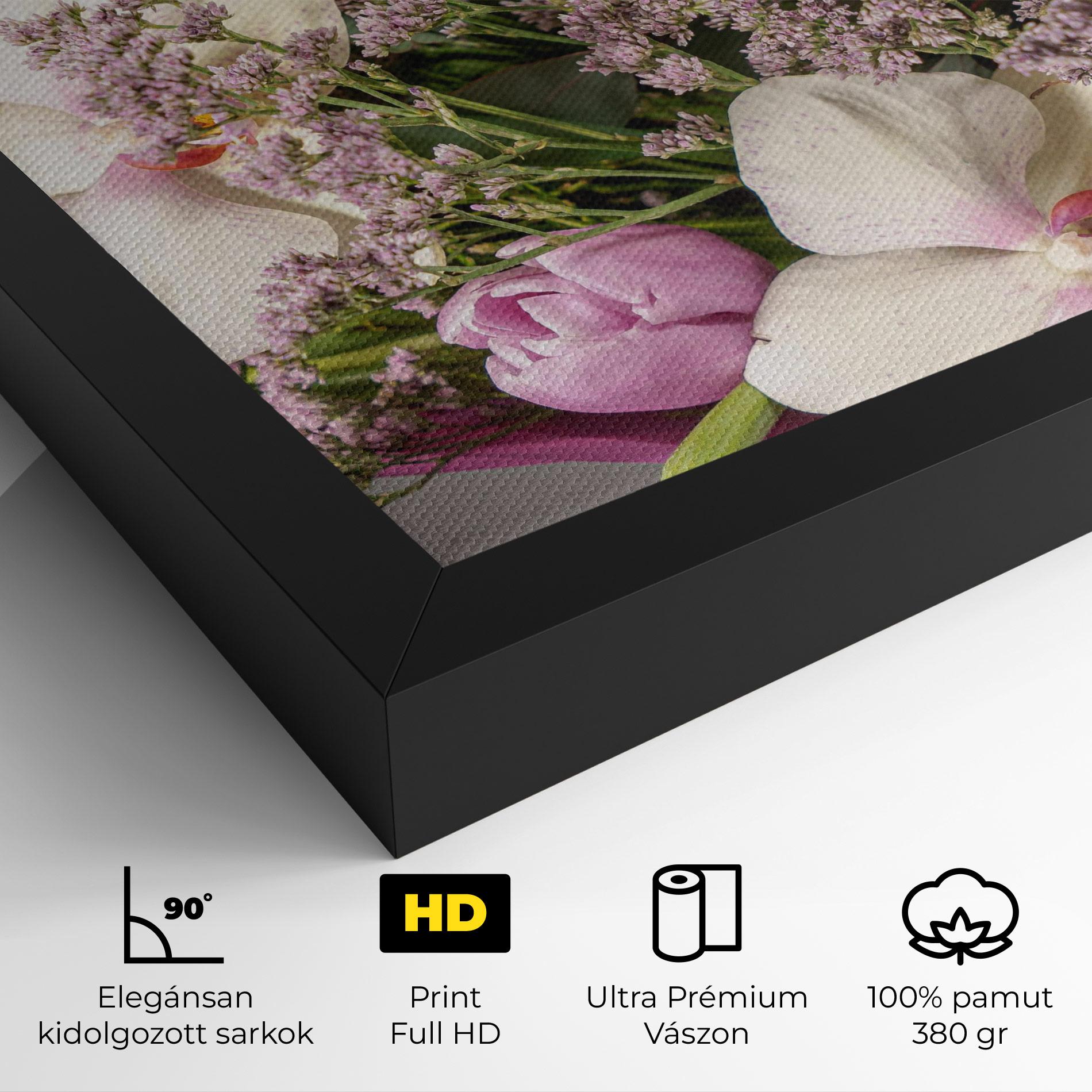 Vászonkép Cute Purple Bouquet mockup 4