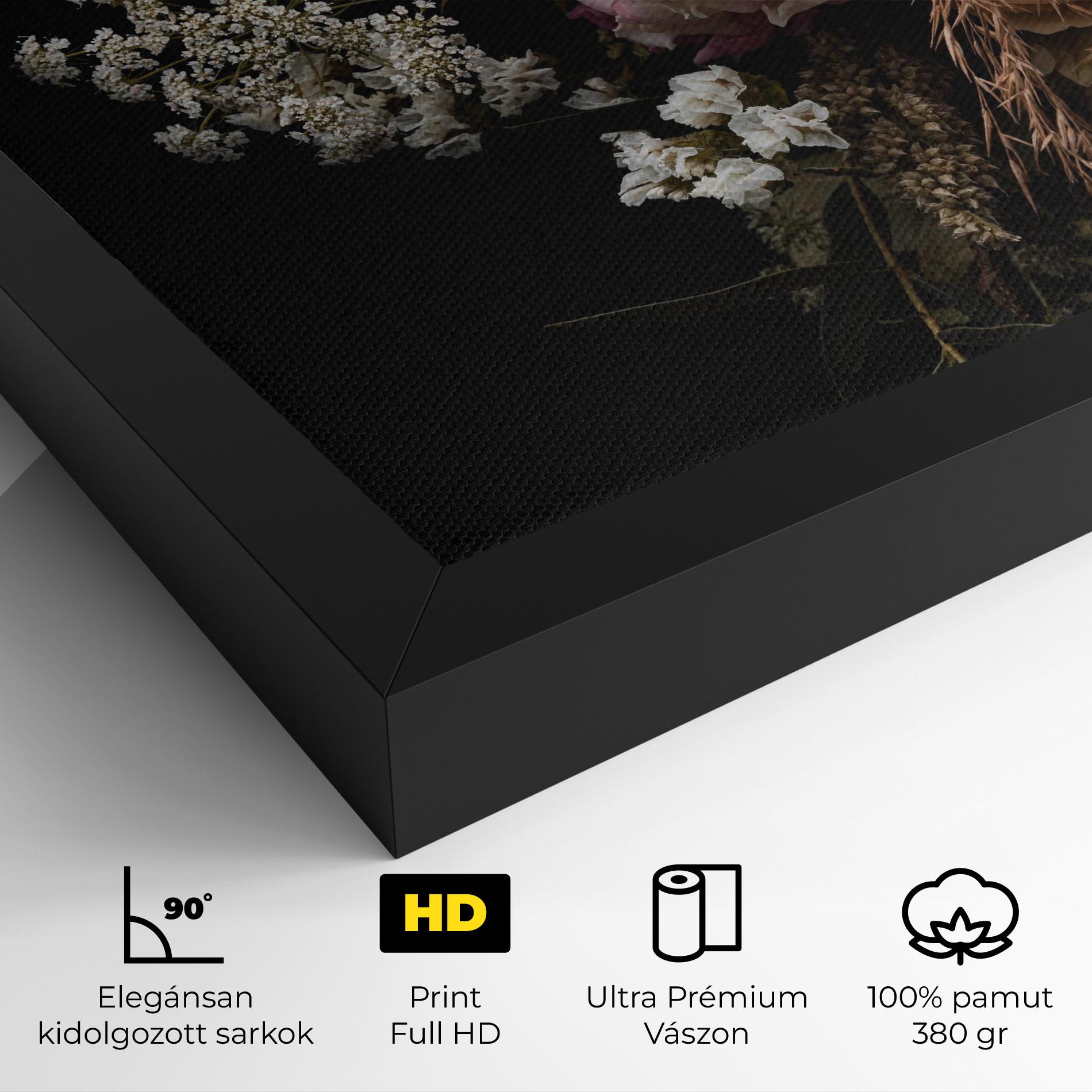 Vászonkép Dark Flower Bouquet mockup 4