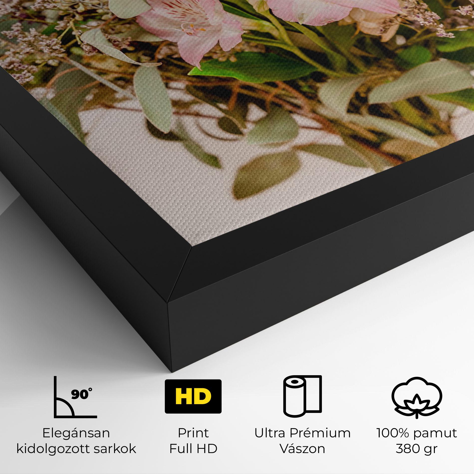 Vászonkép Girly Pink Bouquet mockup 4