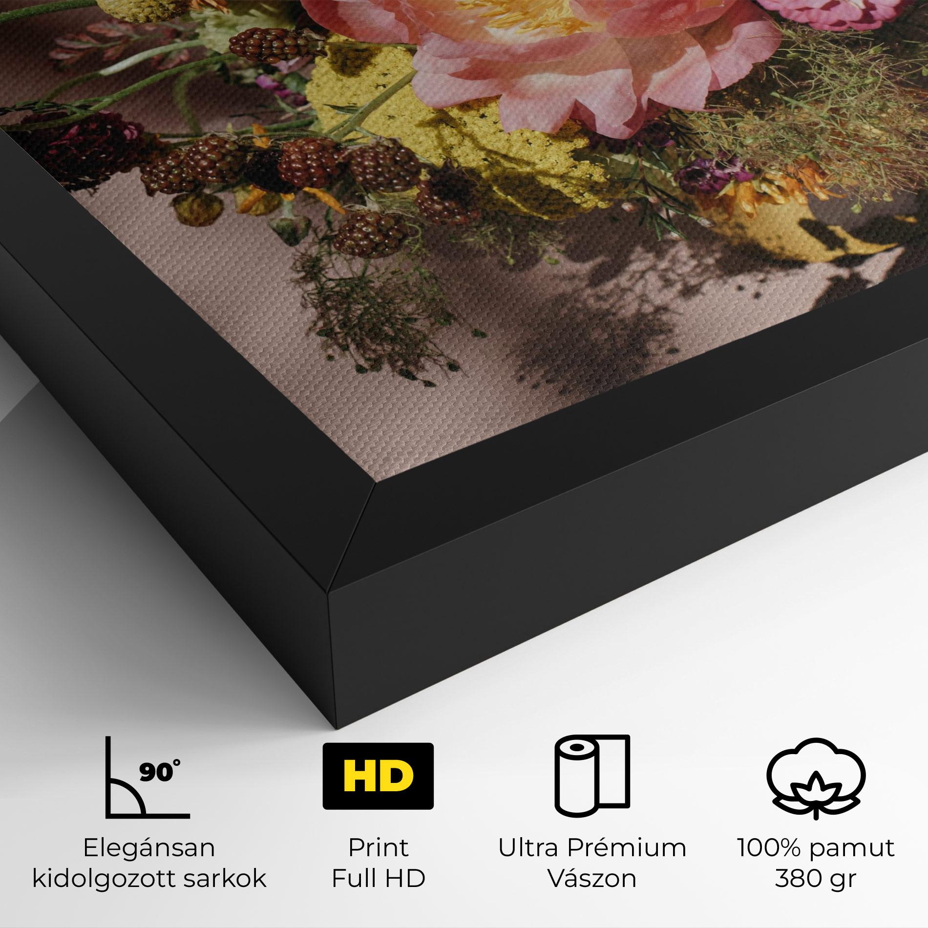 Vászonkép Pastel Orange Bouquet mockup 4