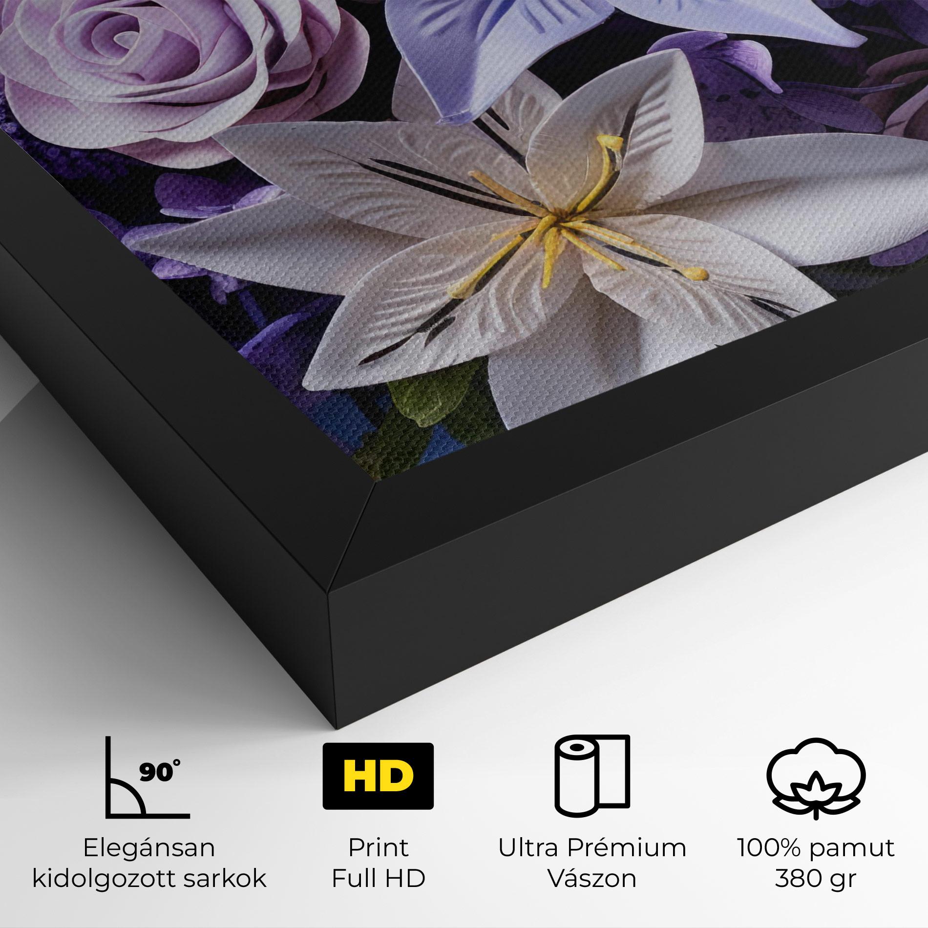 Vászonkép Purple Cute Bouquet mockup 4