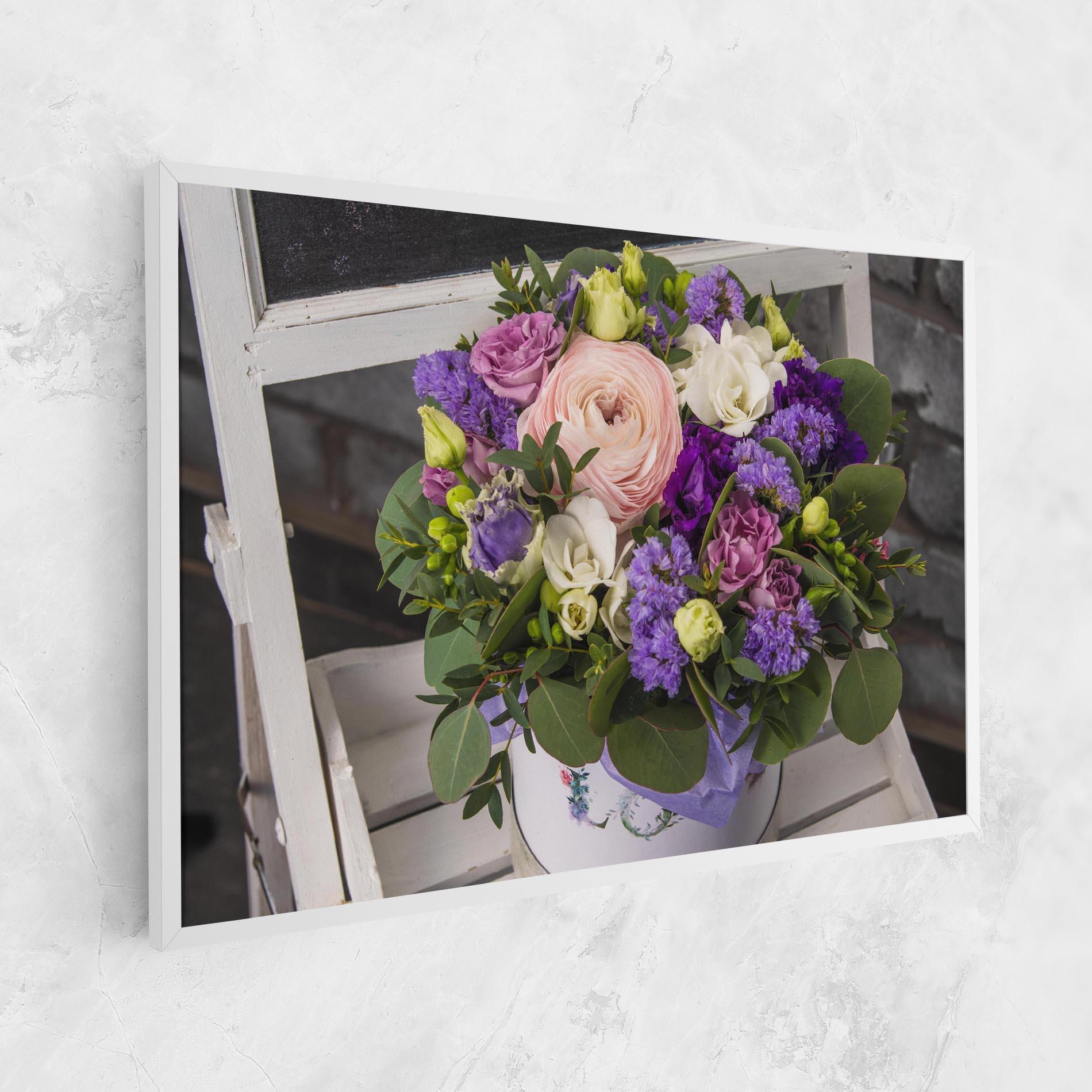 Vászonkép Big Pink Rose Bouquet mockup 1