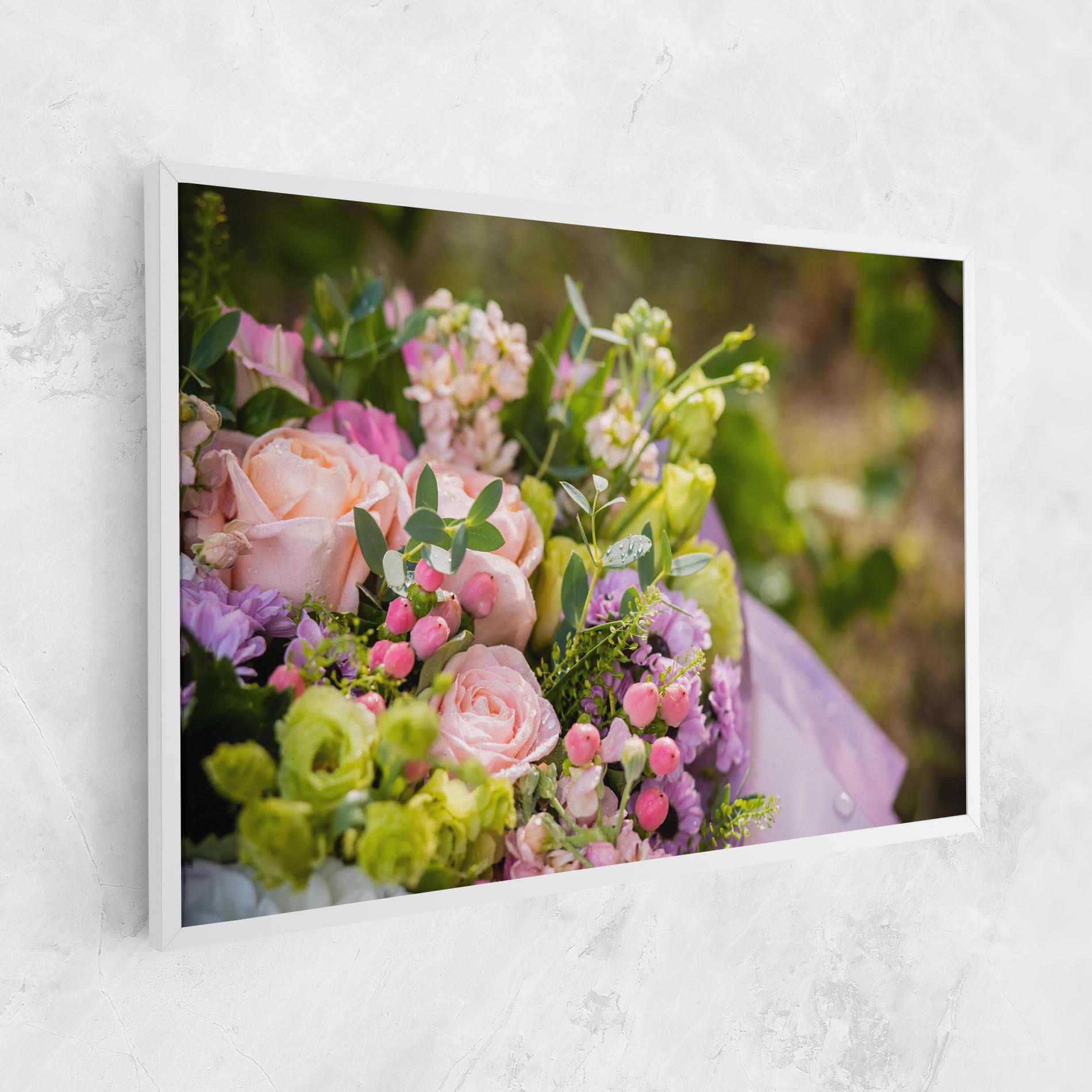 Vászonkép Green Pink Bouquet mockup 1