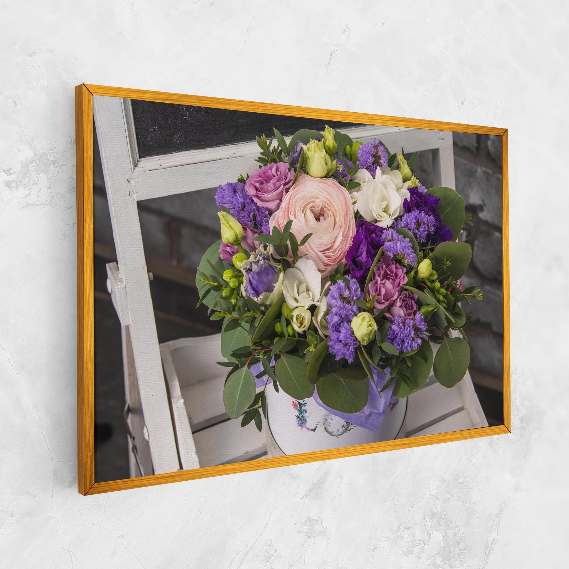 Vászonkép Big Pink Rose Bouquet mockup 1