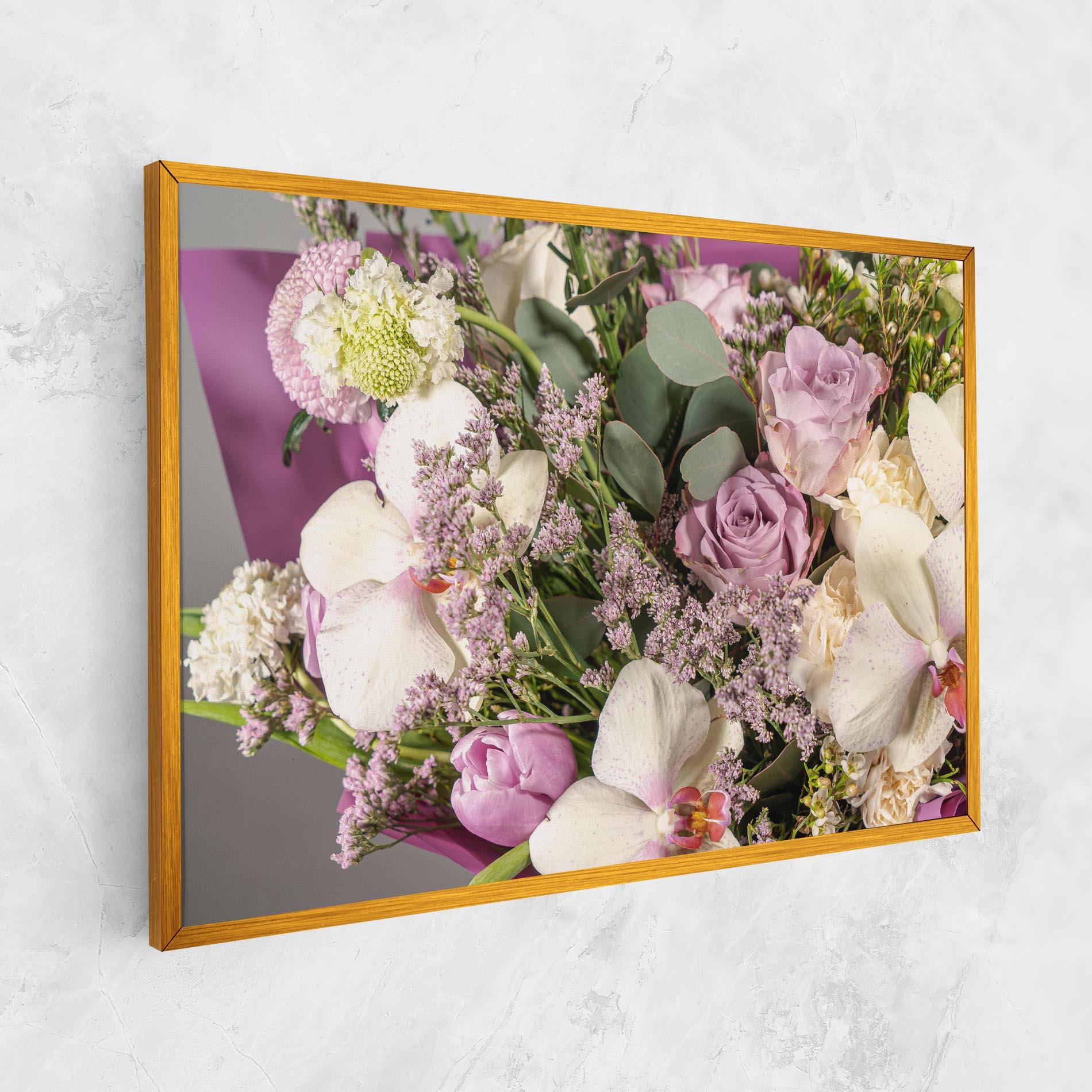 Vászonkép Cute Purple Bouquet mockup 1