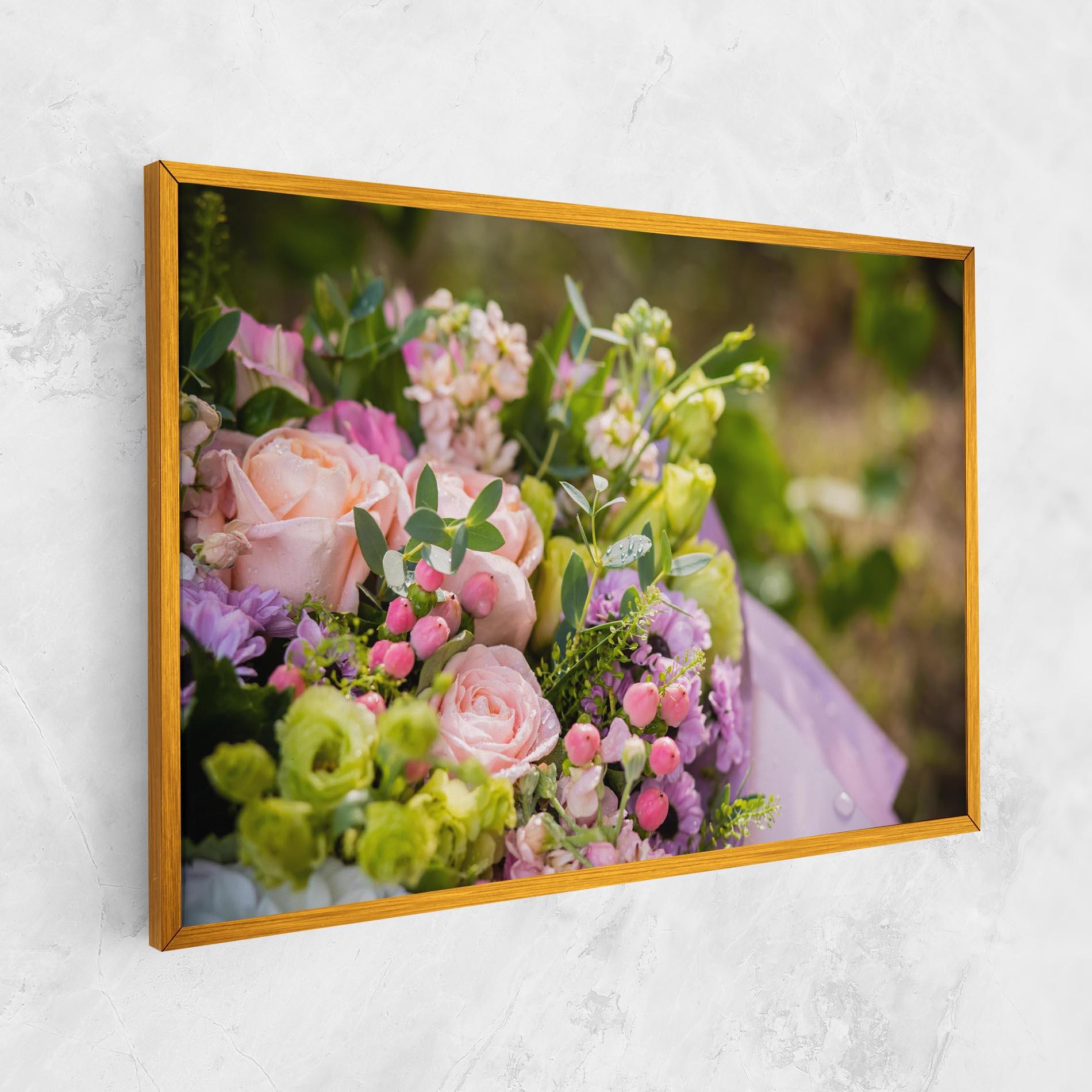 Vászonkép Green Pink Bouquet mockup 1