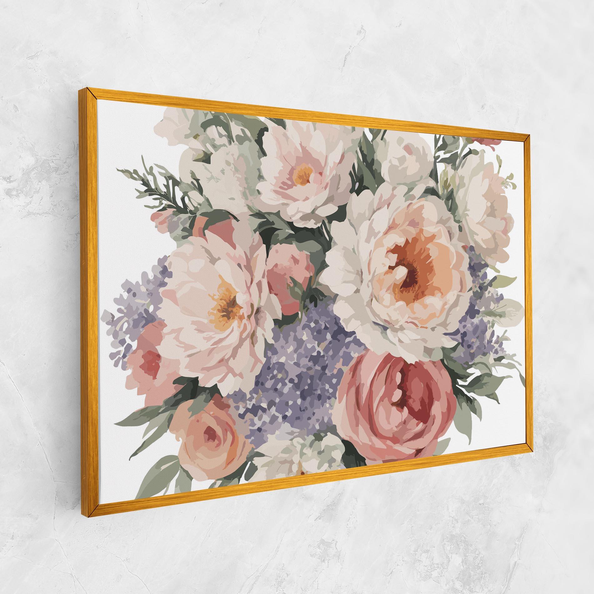 Vászonkép Pretty Watercolor Bouquet mockup 1